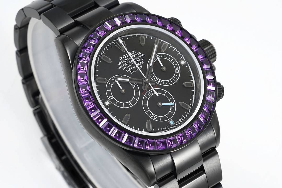 Rolex Daytona Blaken with Black DLC Coating - Modified Blue Diamond - Black(1:1 replica) - Top club