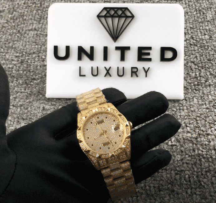 Rolex Gold Full Diamond Replica - Top club