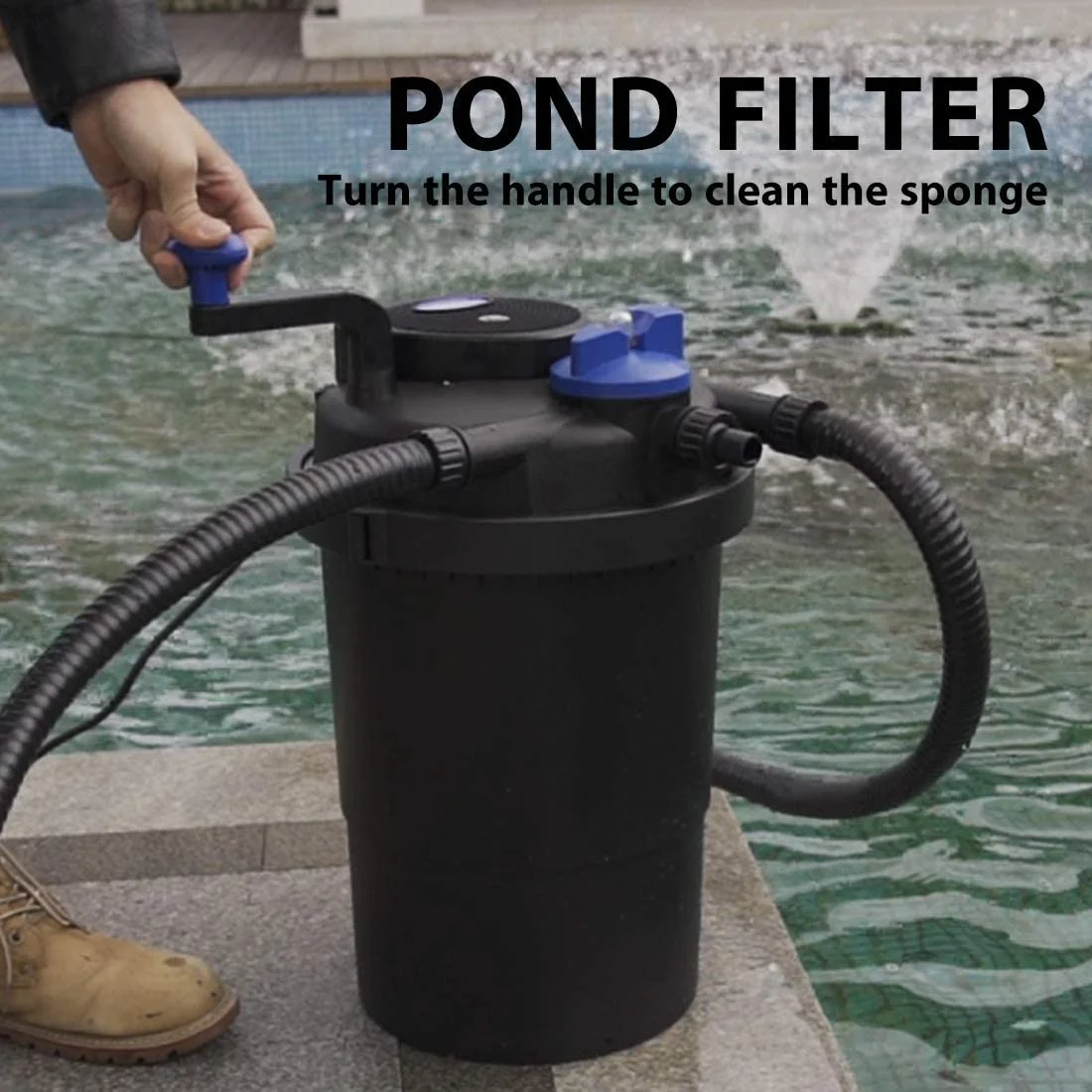 SPECSTAR Pressurized Biological Pond Filter with 13-watt Light, 1580 GPH Suitable for Koi Ponds up to 800 Gallons or Ornamental Ponds up to 1600 Gallons - Image 14