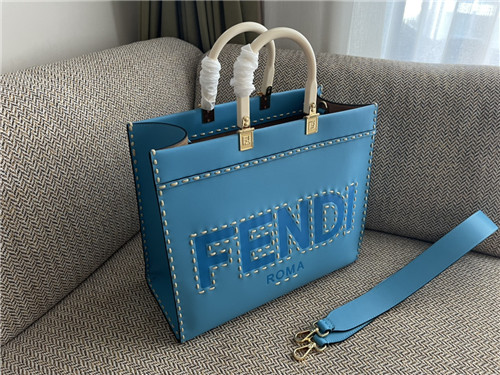 fendi sunshine tote medium blue - Replicaclubs