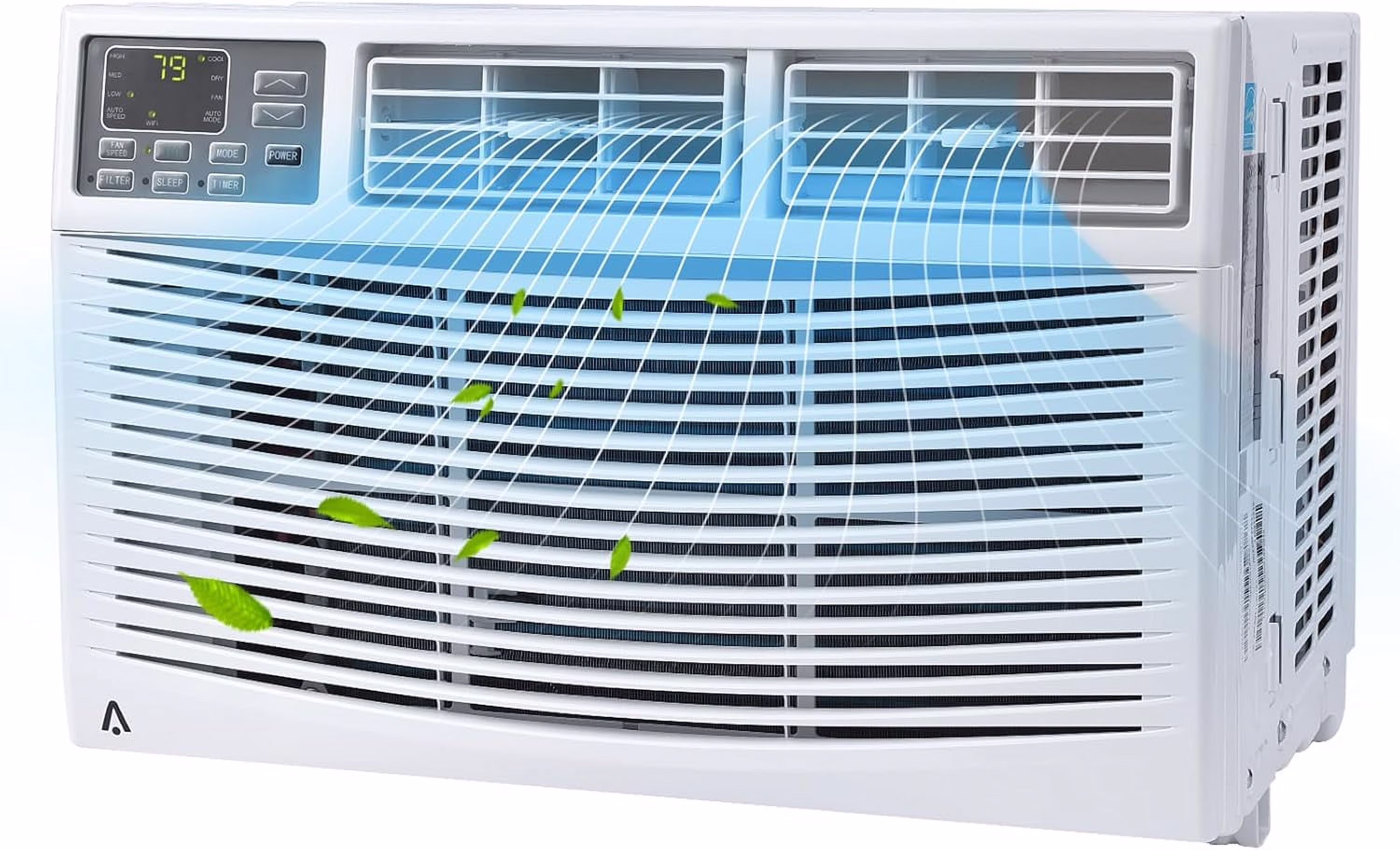 Air Conditioner, 8000 BTU Turbo Fast Cooling AC Unit Remote/App Control, Flexible Window Opening(T Design Install Kit), 24H Timer, Washable Filter,White - Image 7