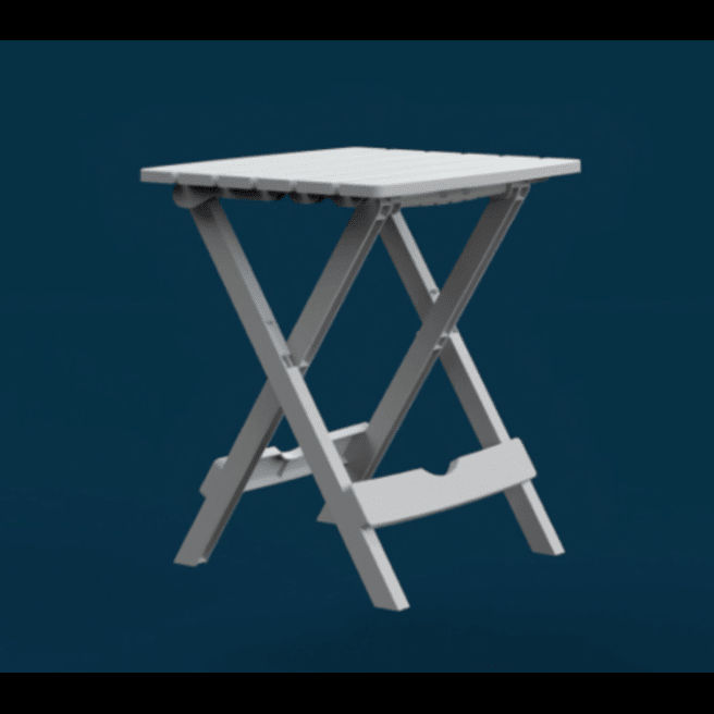 Adams Quik-Fold Blue 15 In. x 17.5 In. Rectangle Resin Folding Side Table