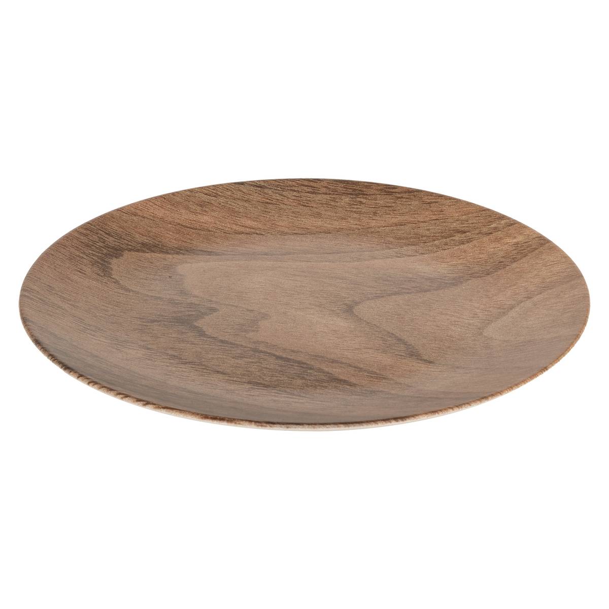 Flat plate "Bois Mood" D.25.3 cm, Brown