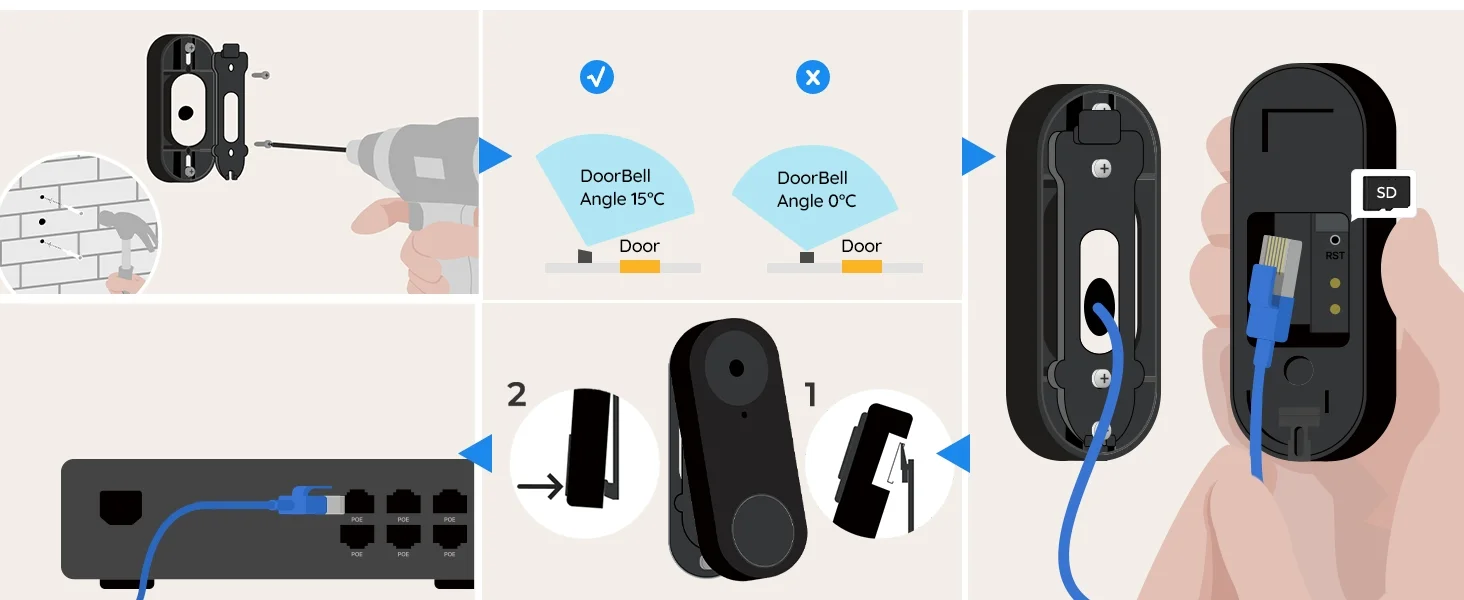Reolink 2K 5MP Video Doorbell Camera 5G Wifi Security Home Doorbell Chime, Person &Package Detection - Image 22