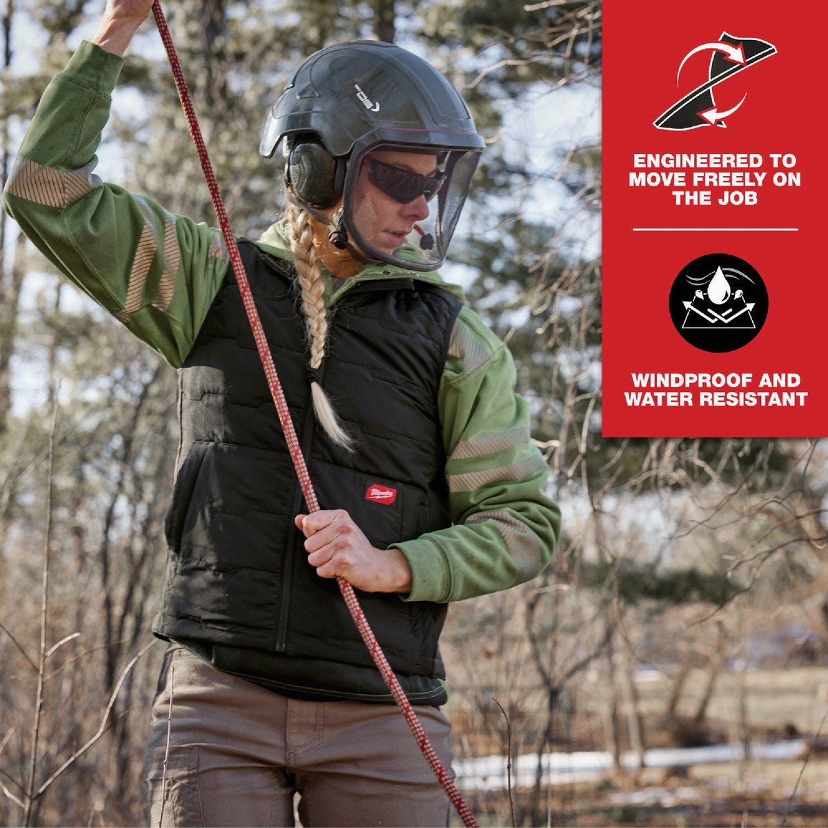 Milwaukee FREEFLEX Women's Large Black Lightweight Insulated Vest
