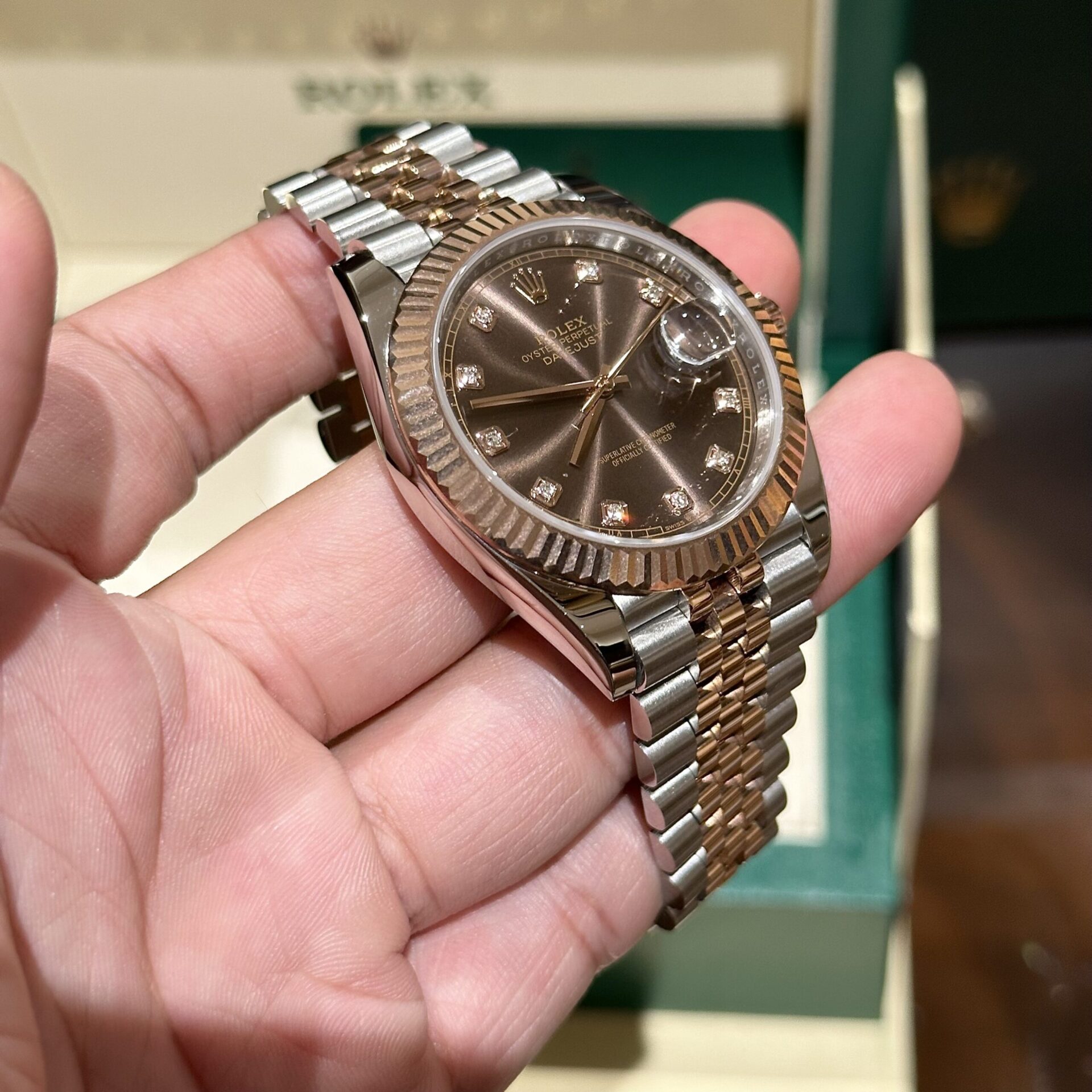 Rolex Replica 1:1 Watch DateJust Chocolate Dial EW Factory 41mm - Top club