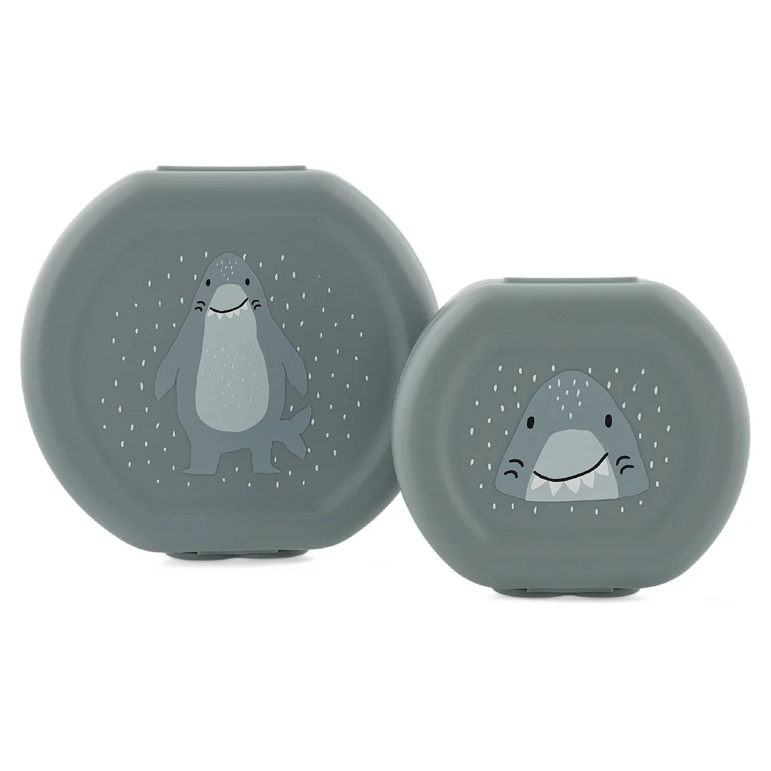 Trixie Snackbox mit Clip - 2er-Set - Mr. Shark