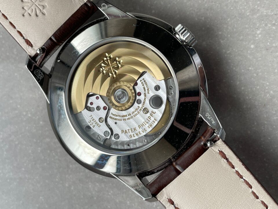 Replica PATEK PHILIPPE Perpetual Calendar 5320G-001 SS GSF 1:1 Best Edition Cream Dial on Brown Leather Strap A324 - Top club