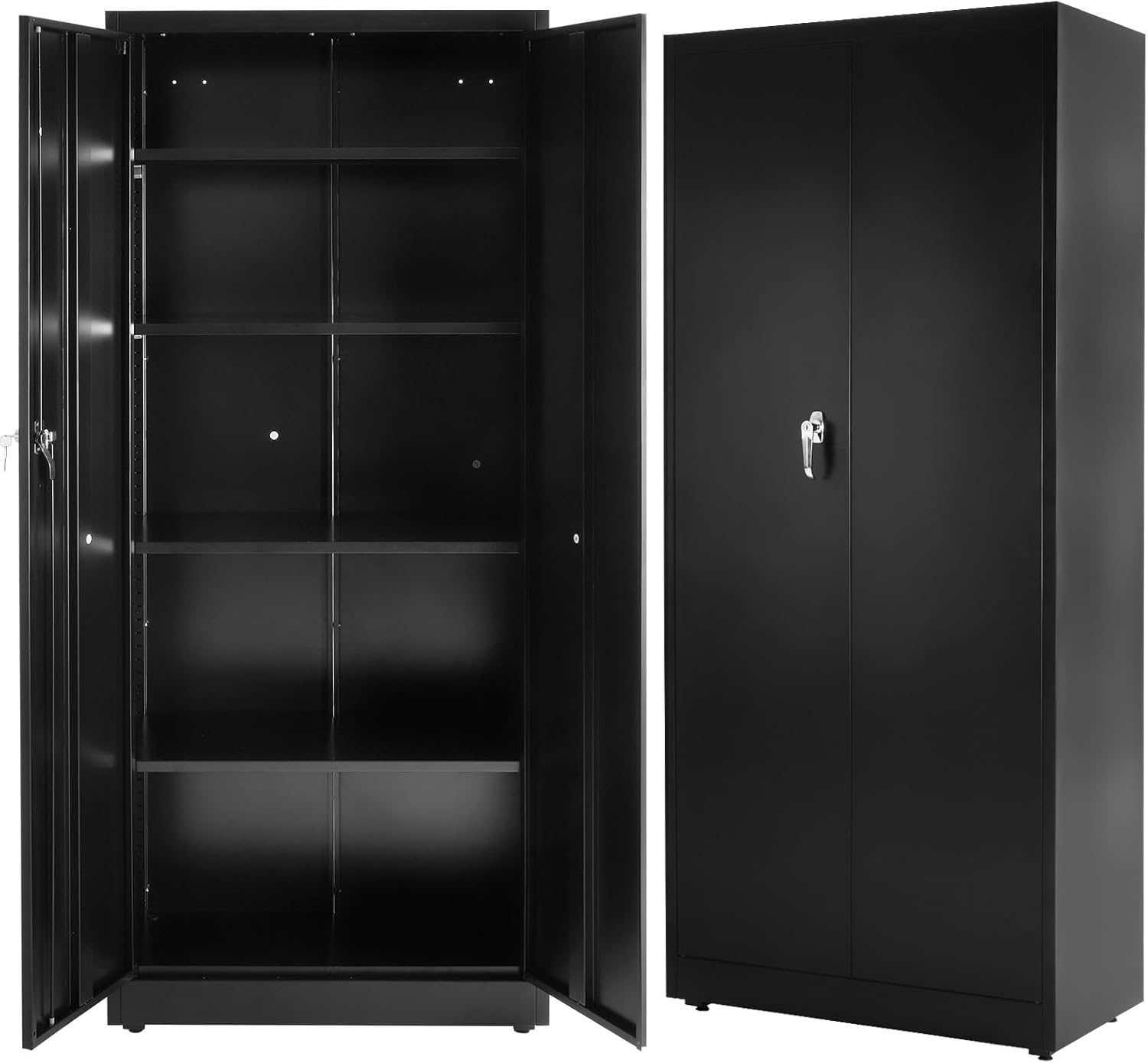 DUMOS Metal Garage Storage Cabinet with 2 Doors and Adjustable Shelves, 71