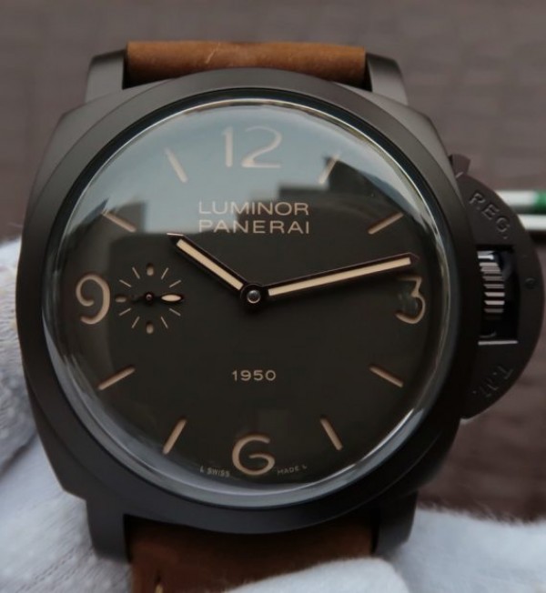 Replica Panerai XF PAM375 Brown Dial Brown Asso Strap P3000 - Top club