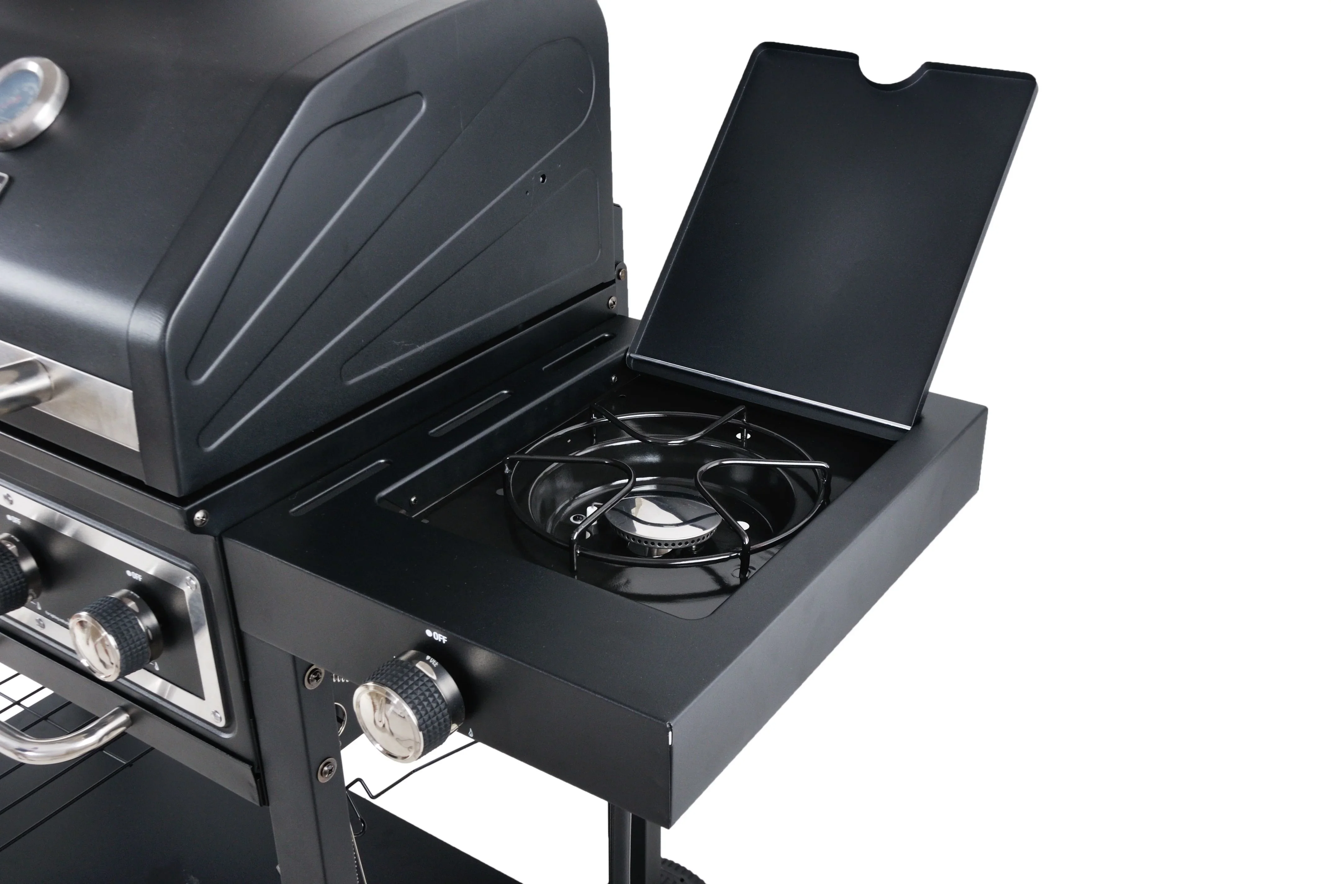 Dual Fuel Gas And Charcoal Combo Grill, Black With Stainless - GBC1793W - Image 9 Dual Fuel Gas And Charcoal Combo Grill, Black With Stainless - GBC1793W - Image 9