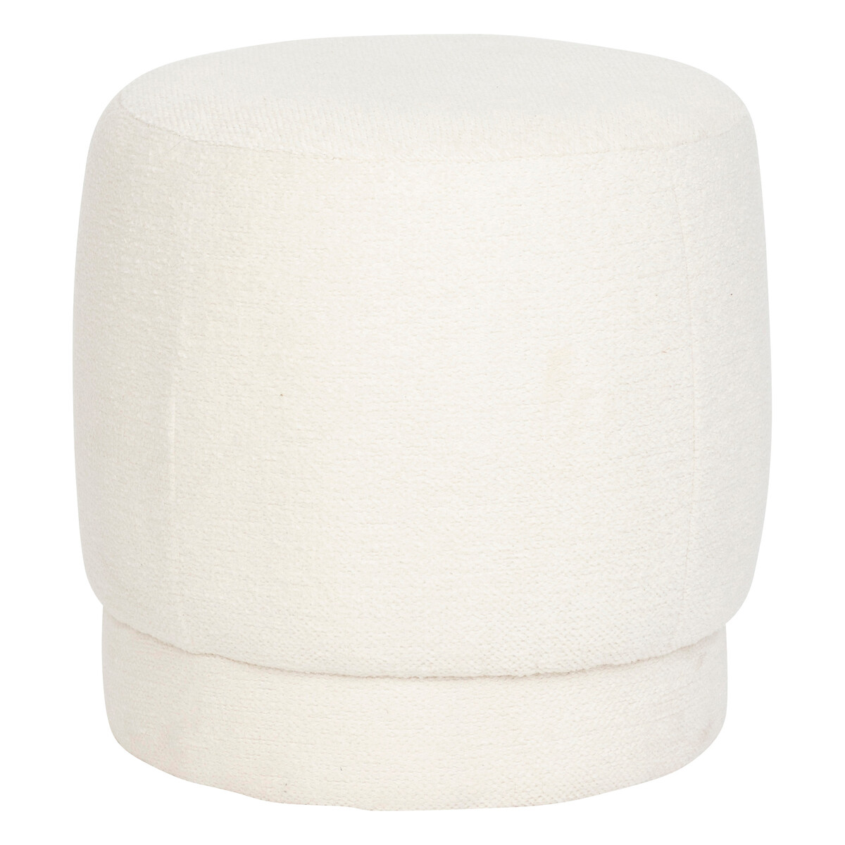 Terry pouffe "Amea" White, D.39 cm