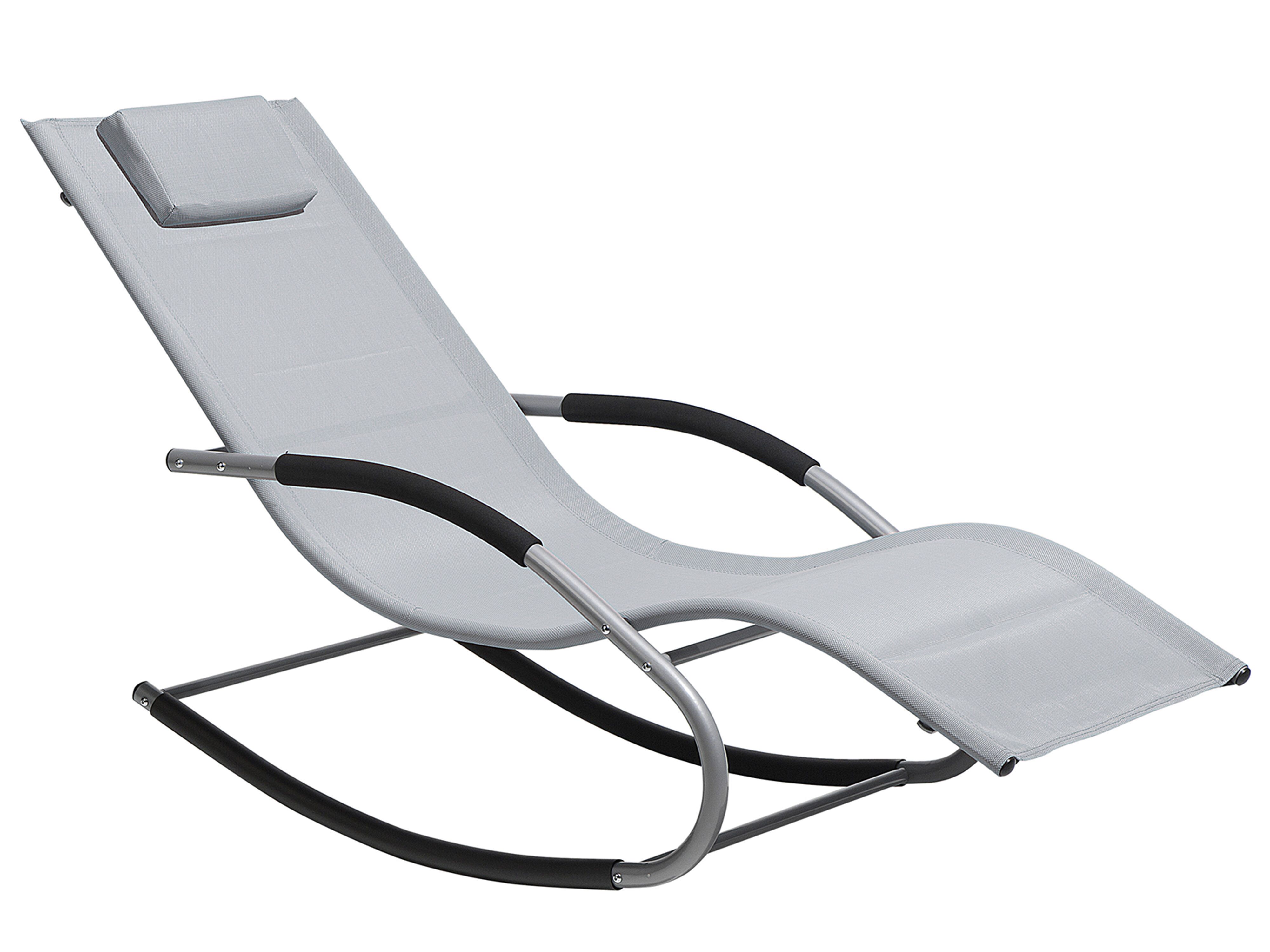 Rocking Sun Lounger CARANO Metal Grey
