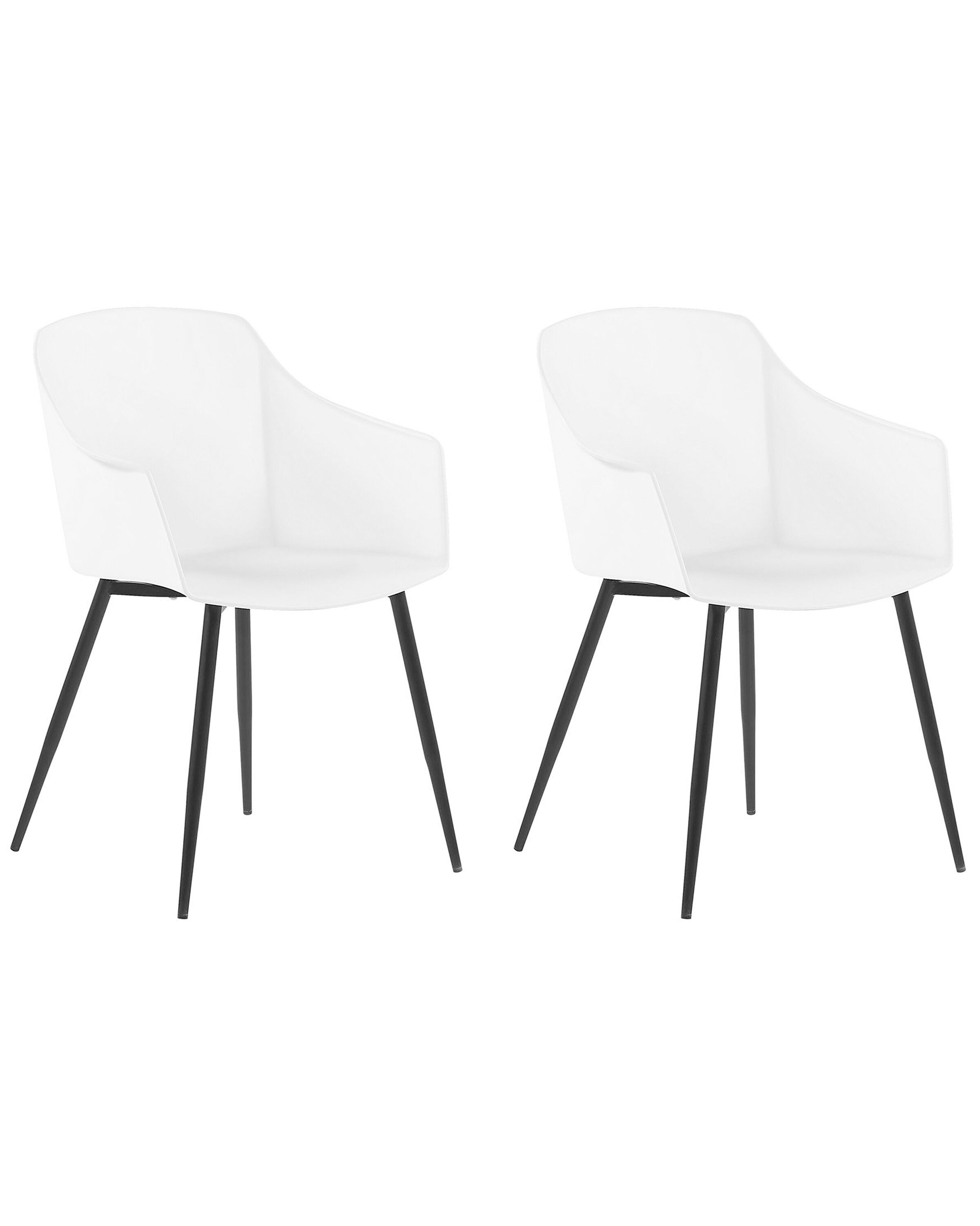 Set of 2 Dining Chairs FONDA White