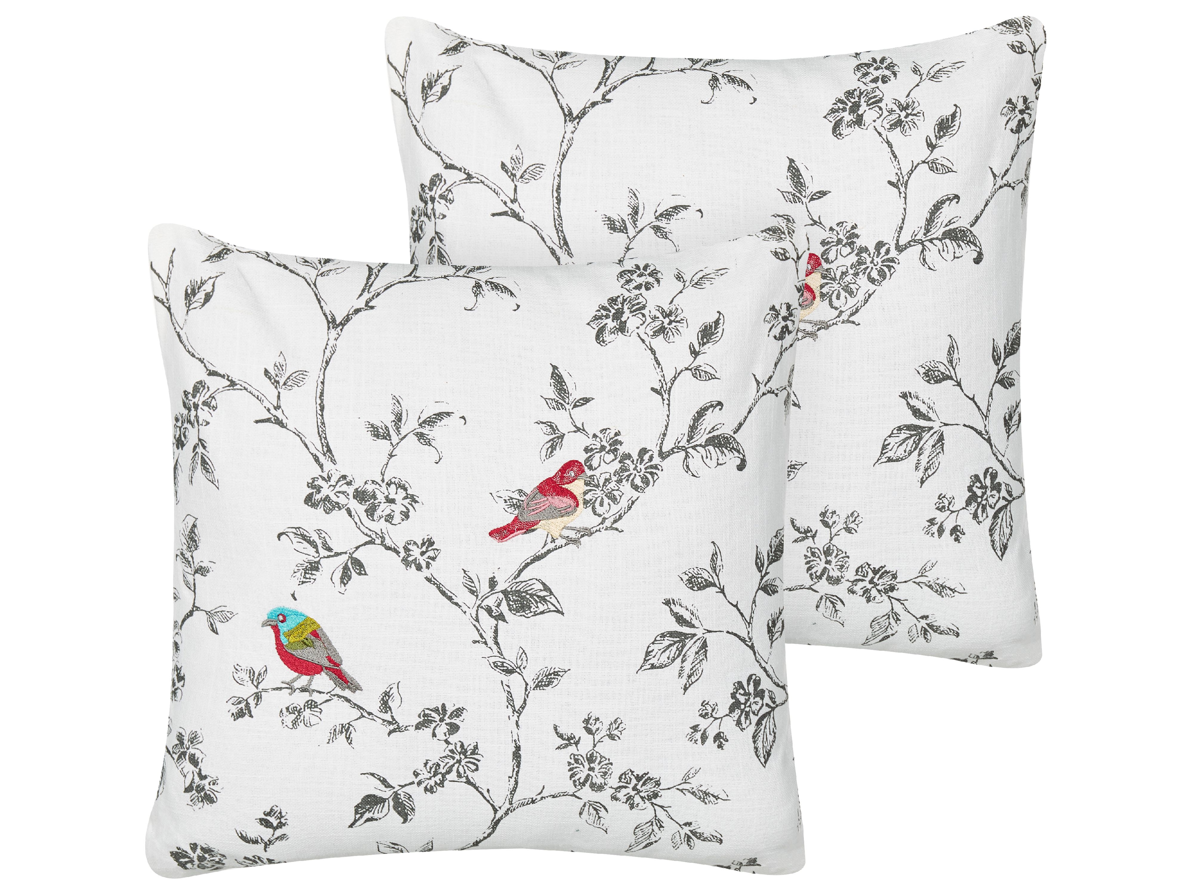 Throw Cushion DILLENIA Cotton 45 x 45 cm White