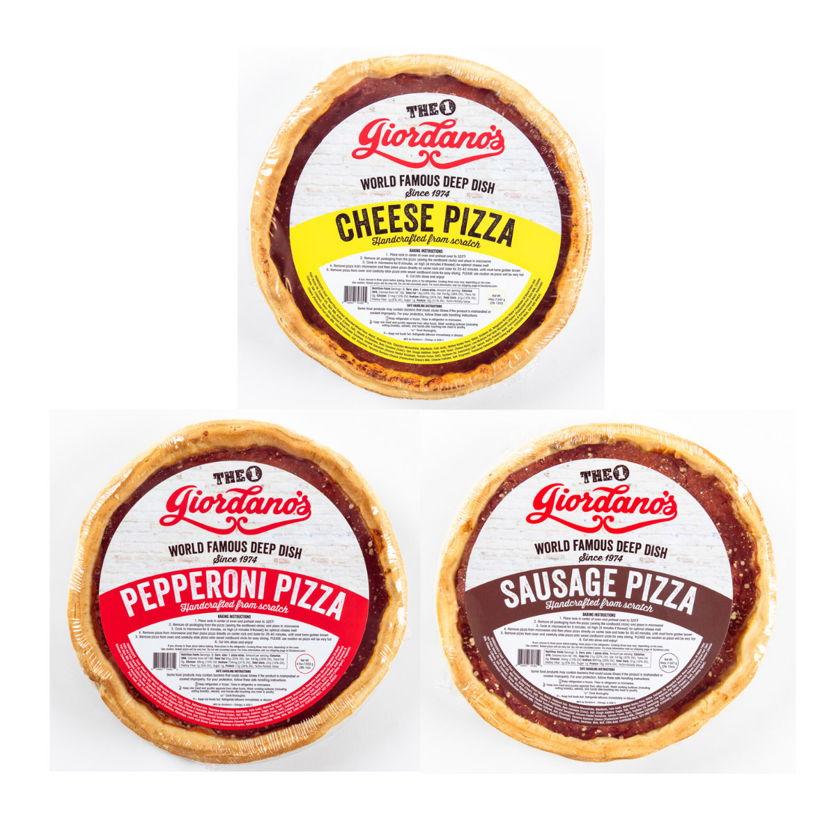 Giordano's Chicago Frozen 10' Deep Dish Stuffed Pizza, 3-pack - Image 2