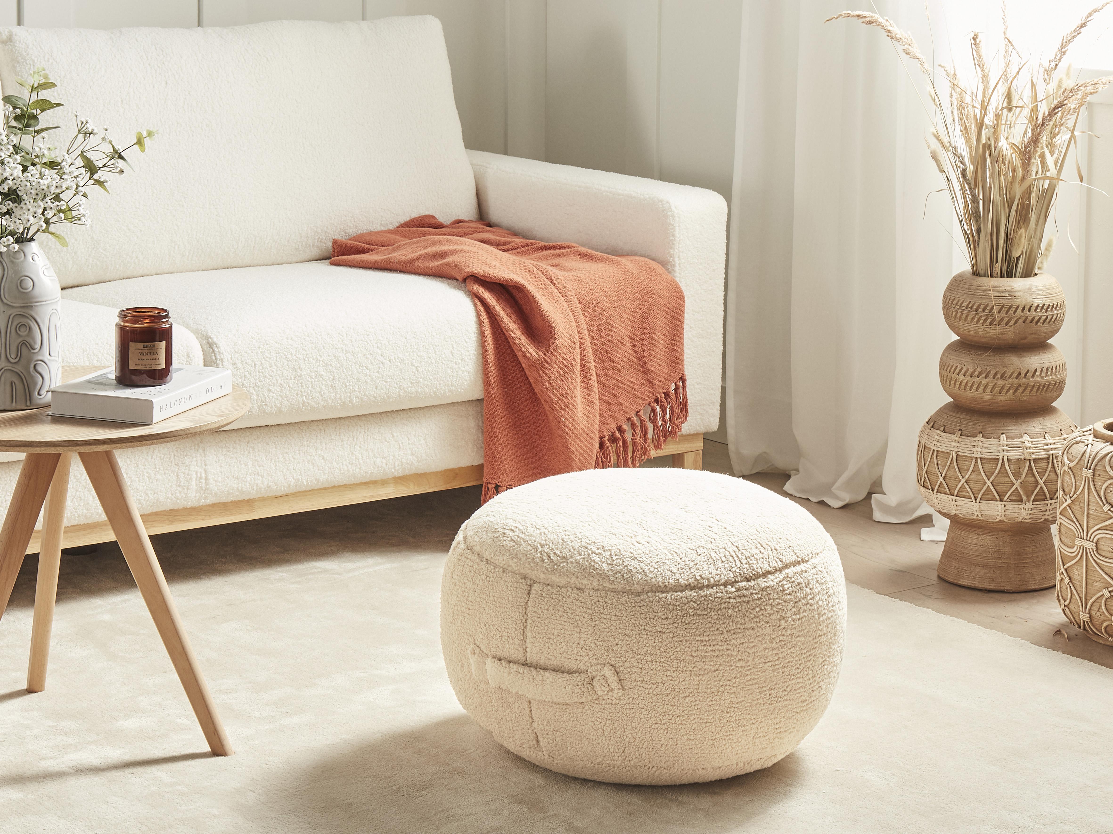 Pouffe ADLANA Boucle Beige