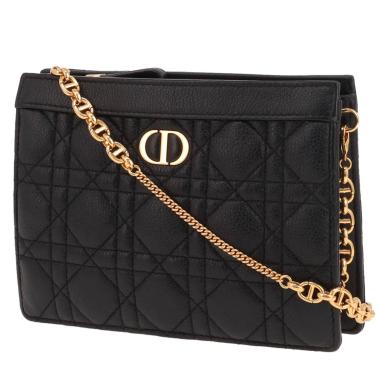 Dior Caro clutch-belt in blue grained leather1:1High-quality replica