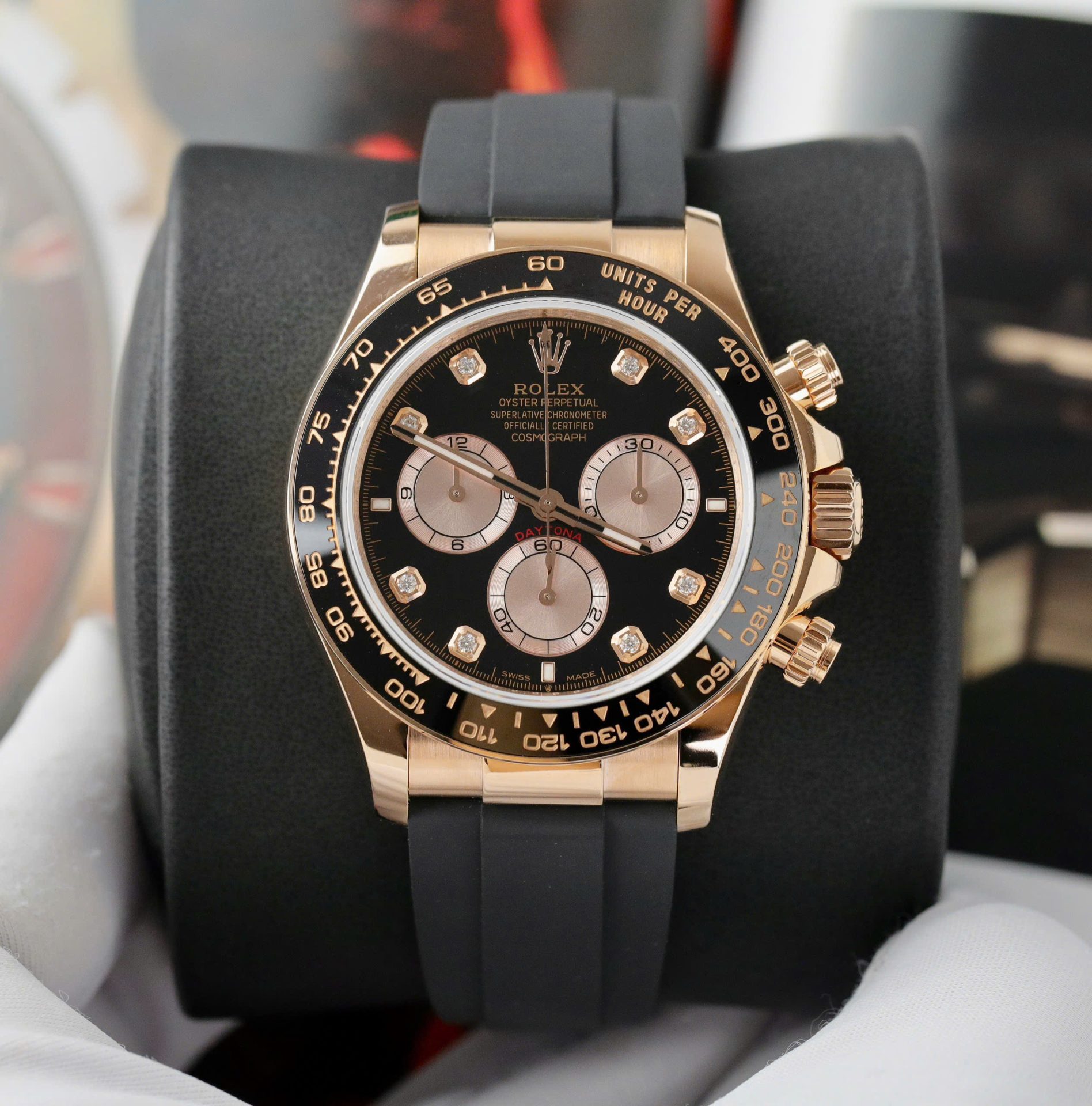 Rolex Daytona 126515 Dial Black Replica Watch Weight 163Gram Custom Gold Wrapped 40mm - Elite Watch Atelier