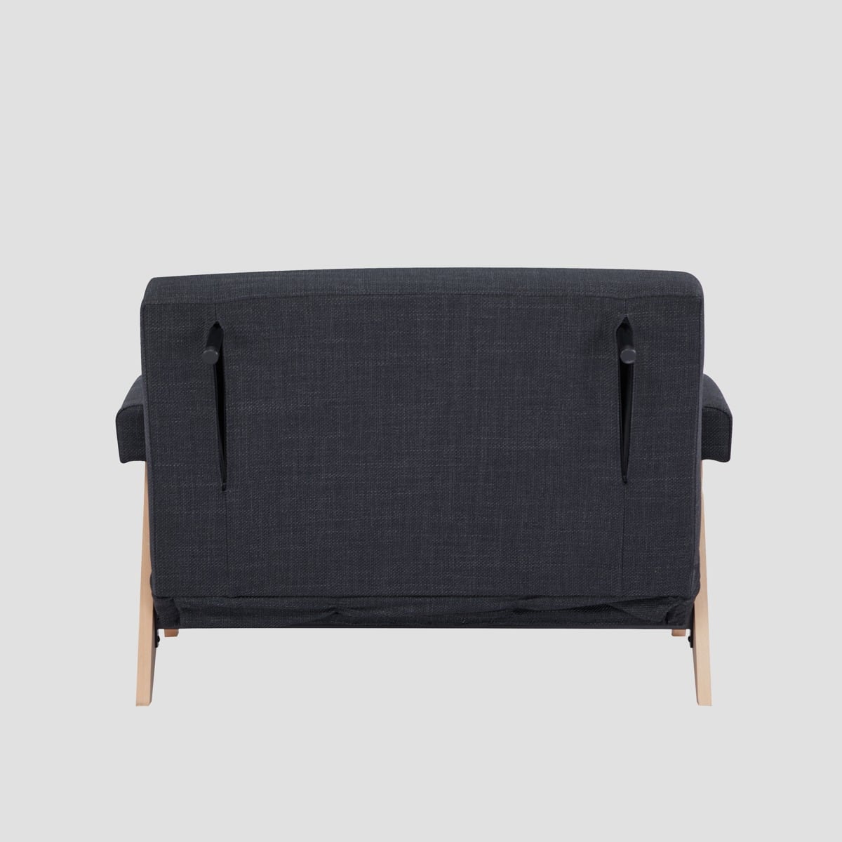 Sofa CALORE 1-osobowa, z funkcją spania ciemnoszara 117x90x82 cm