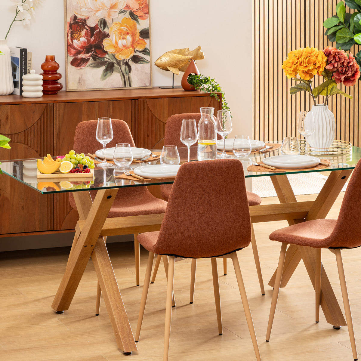 Dining table "Jorel" Brown, 180x90x74.5 cm