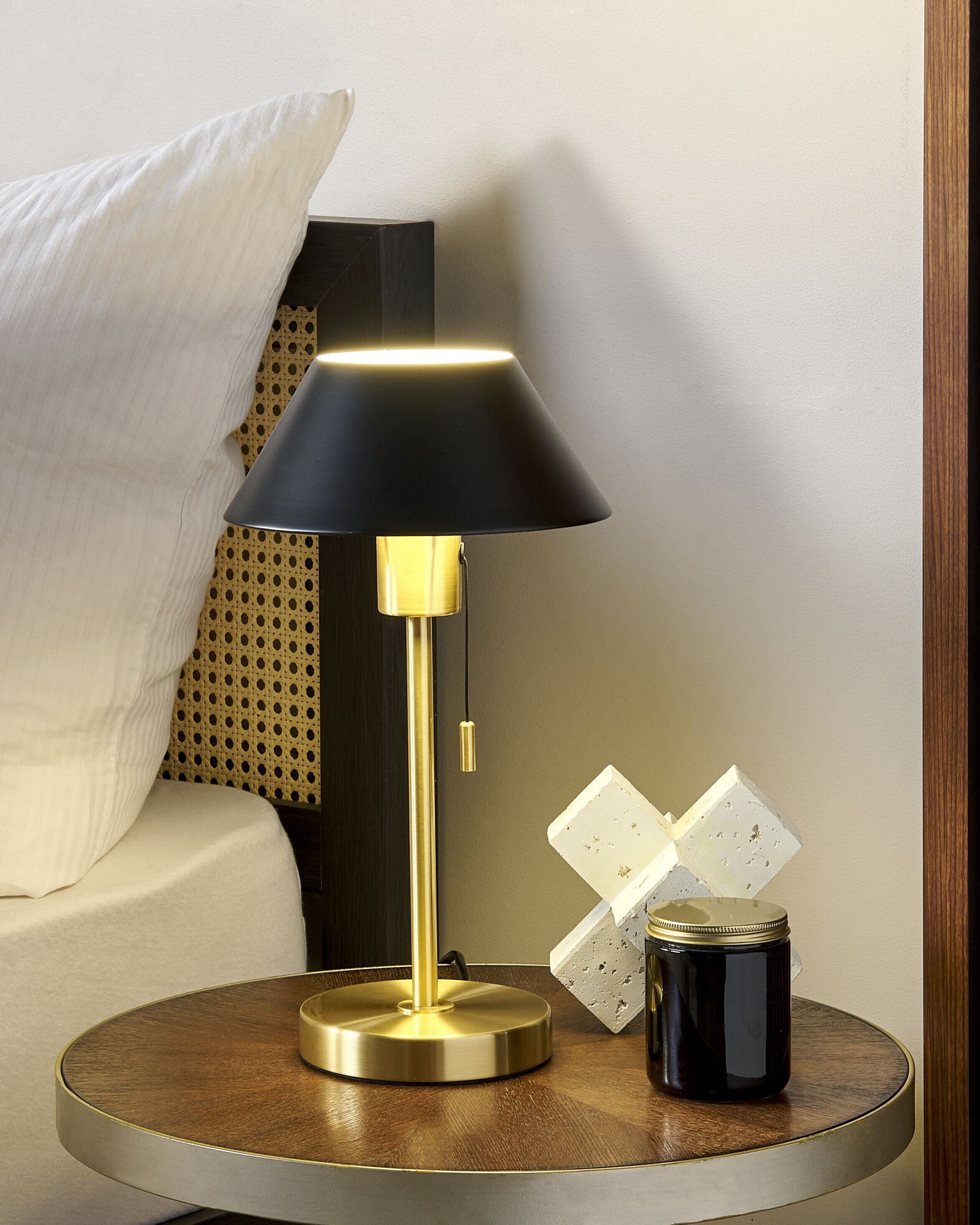 Table Lamp CAPARO Metal Black/ Gold