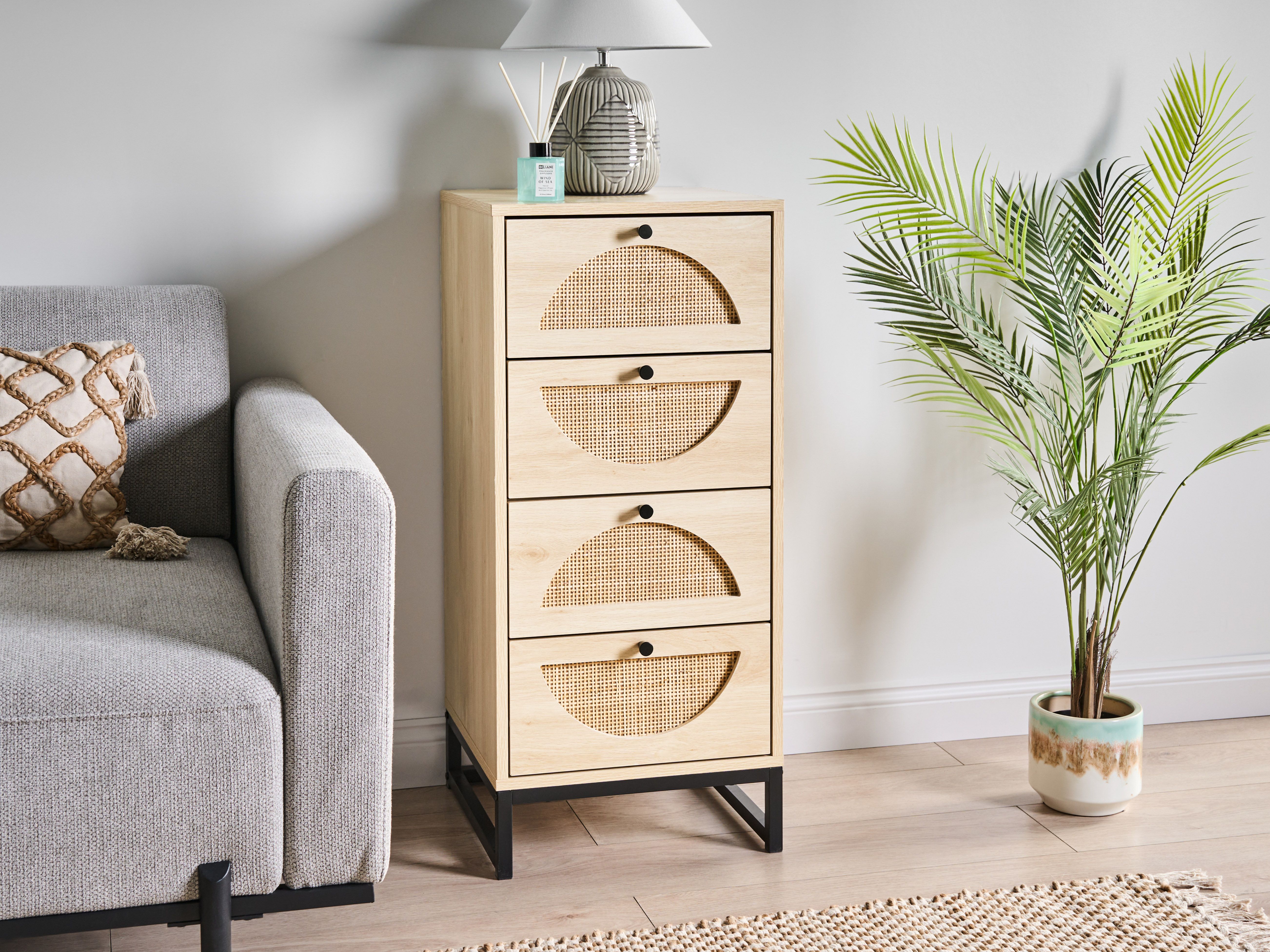 4 Drawer Chest BOTWOOD Light Brown