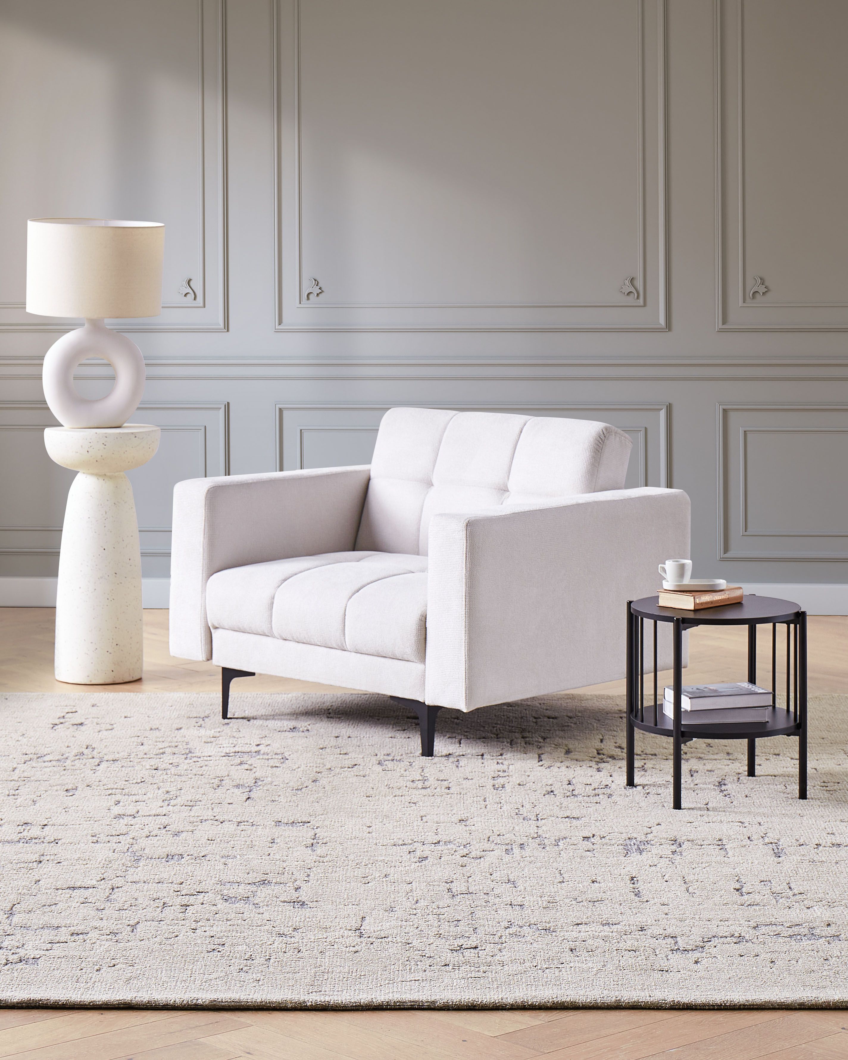 Armchair ALNES Fabric Off-White