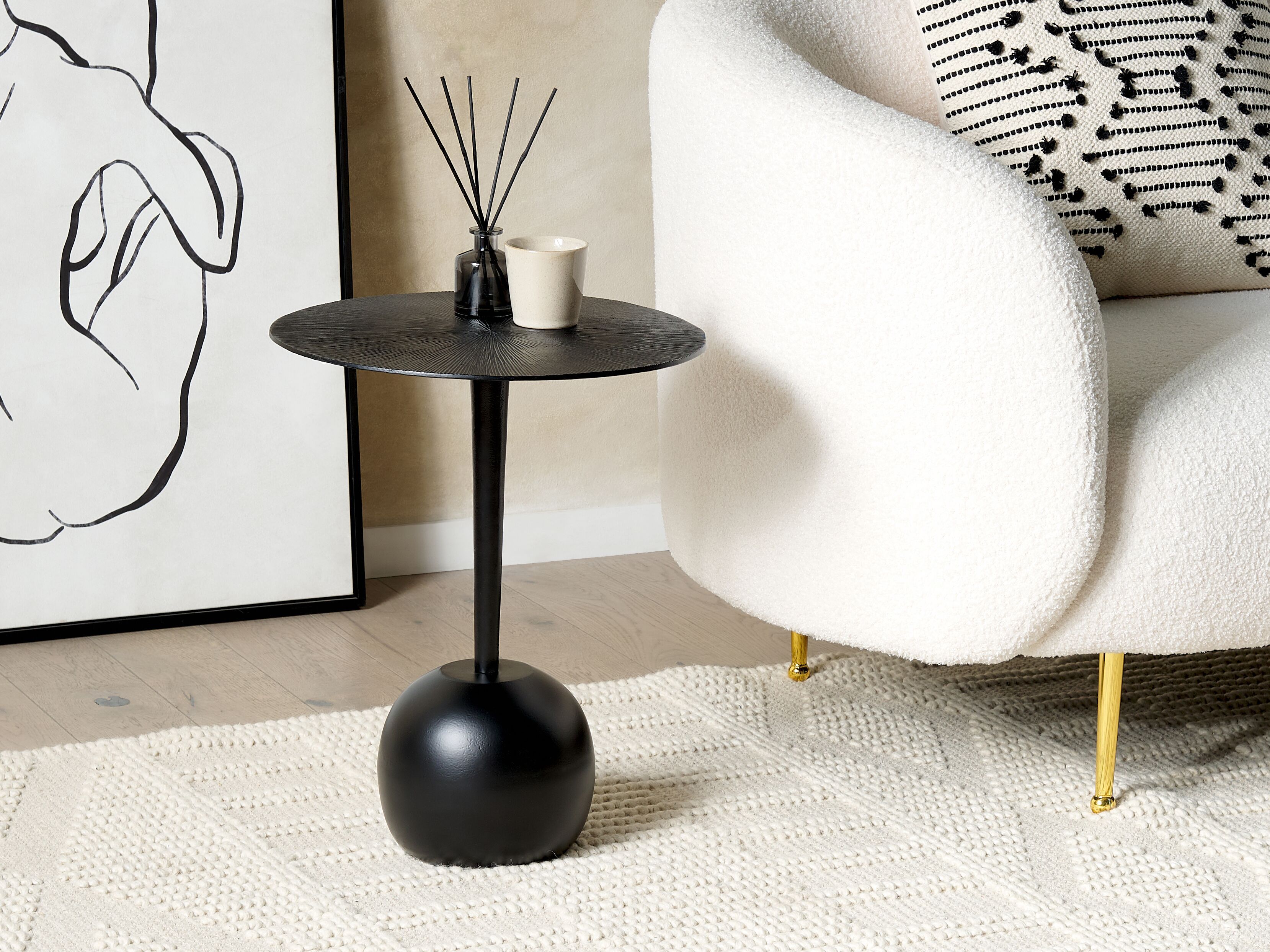 Side Table EUCLA Metal Black