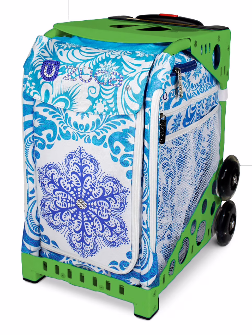 Zuca 18" Sport Bag - Ice Garden (Limited Edition) with Flashing Wheels (Black Frame) - Image 5