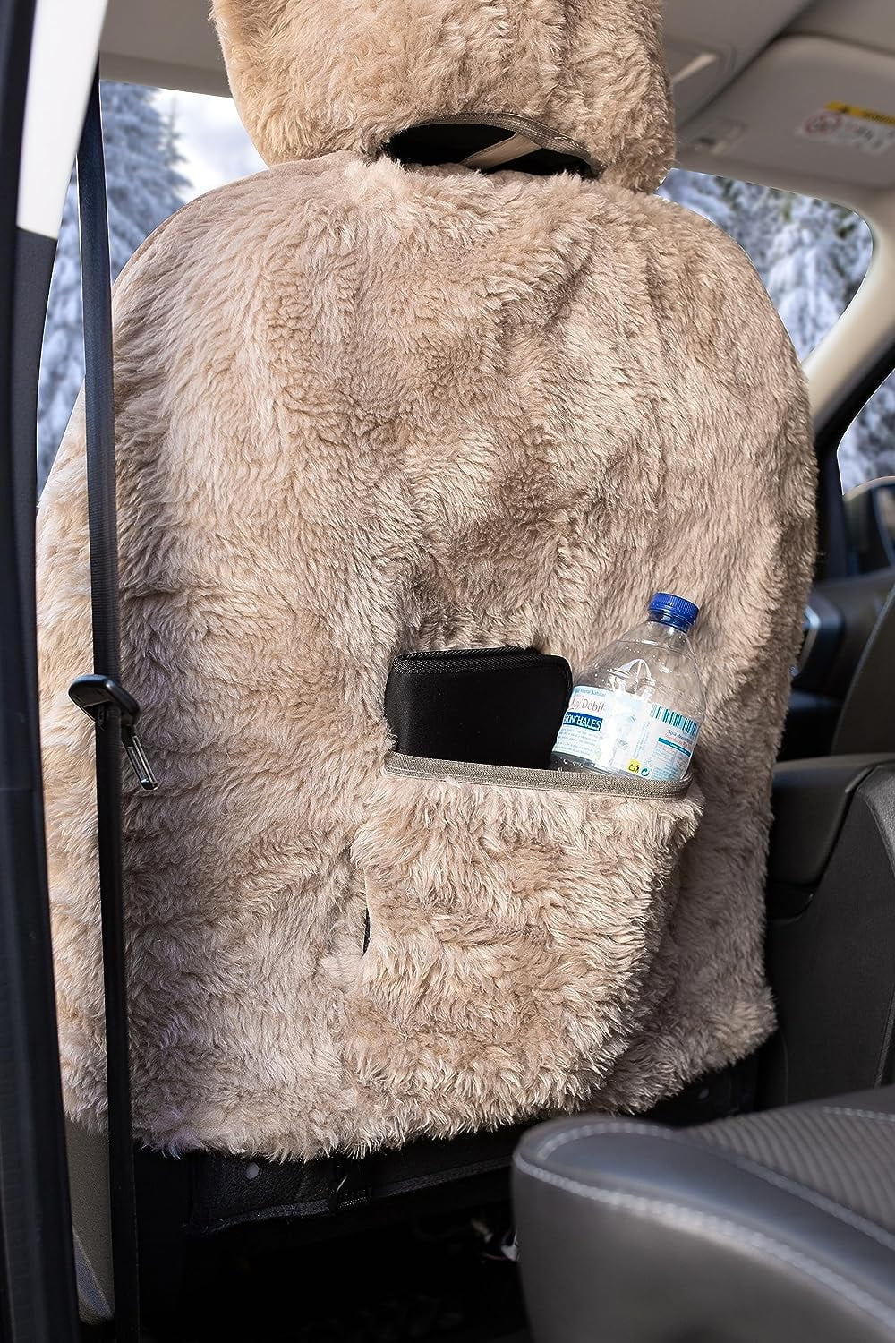 Zone Tech Genuine Sheepskin Ivory Car Seat Cover, Fluffy Luxury Wool Front Seat Covers, Universal Fits Car, Truck, SUV, & Van - Image 37
