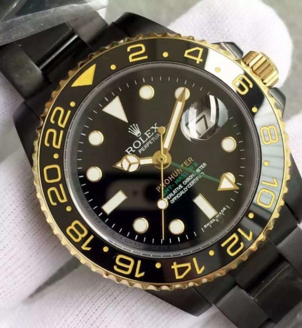Replica Rolex GMT-Master II 116713 Black Dial ProHunter SS Bracelet A2836 - Top club