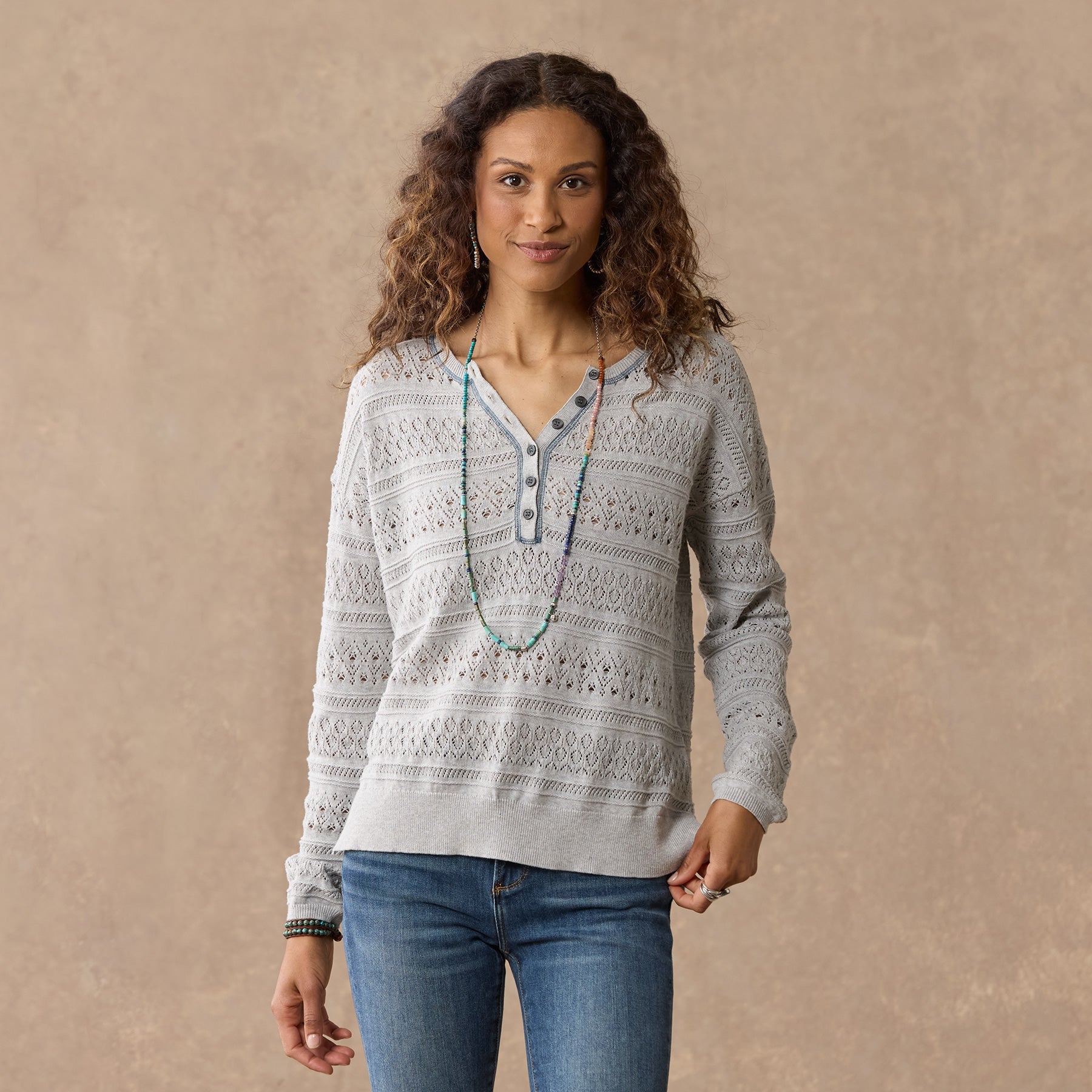 Devon Sweater Henley, Petite | Sundance Outlet - Sundance Clothing
