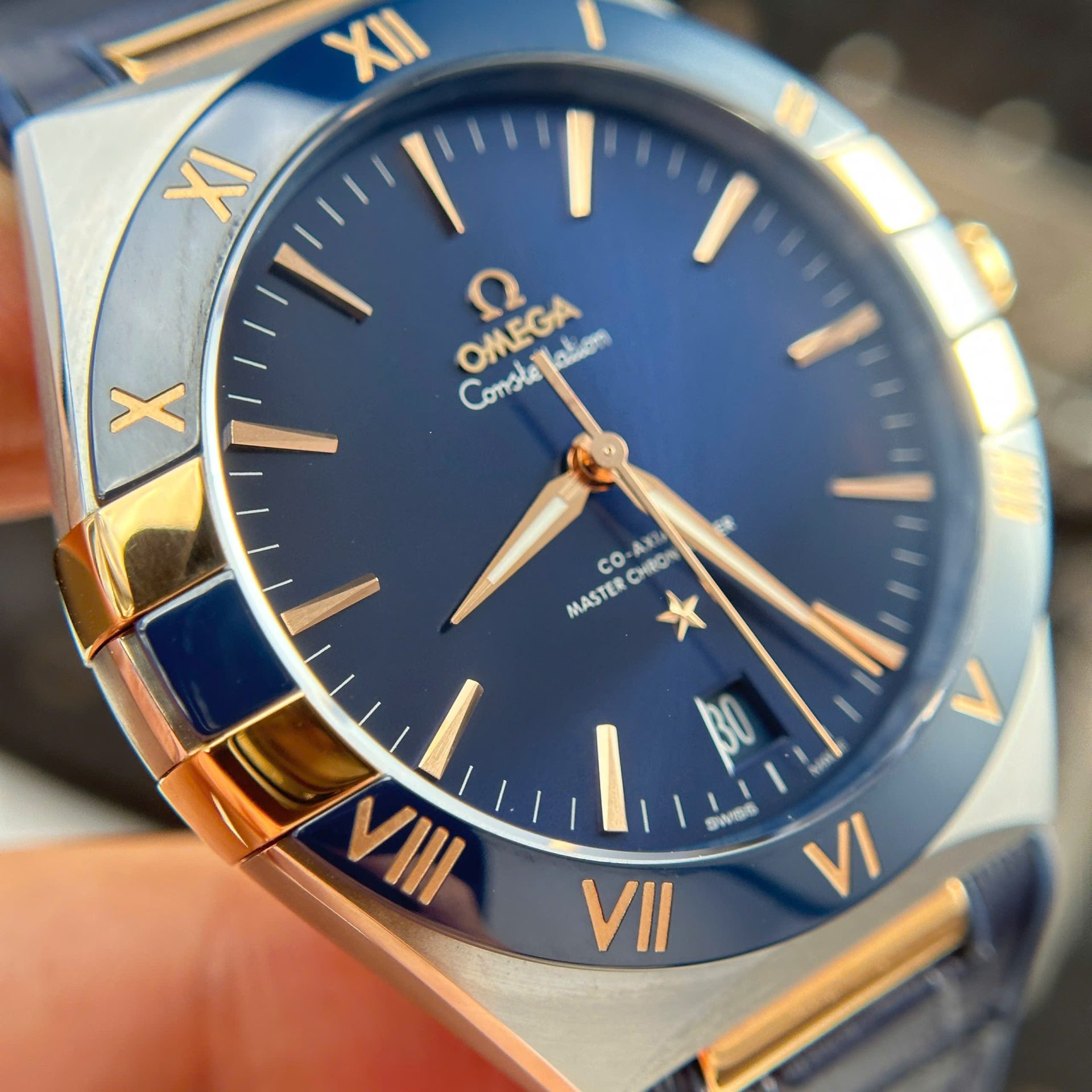 Omega Constellation Best Replica Watch Bezel Ceramic Blue VS Factory 41mm - Top club