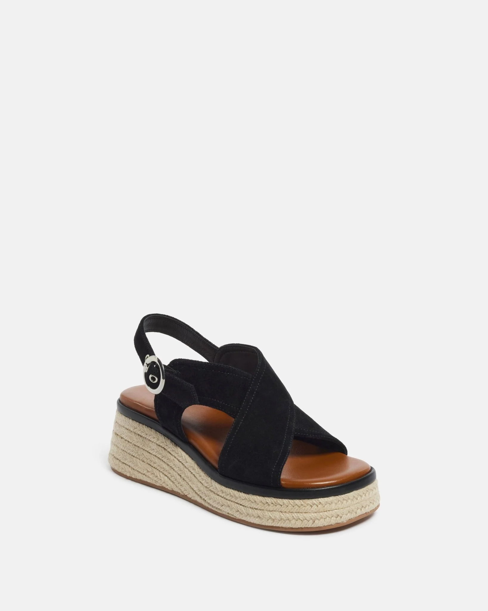 COMPENSEES JANNA/VEL - En cuir velours noir