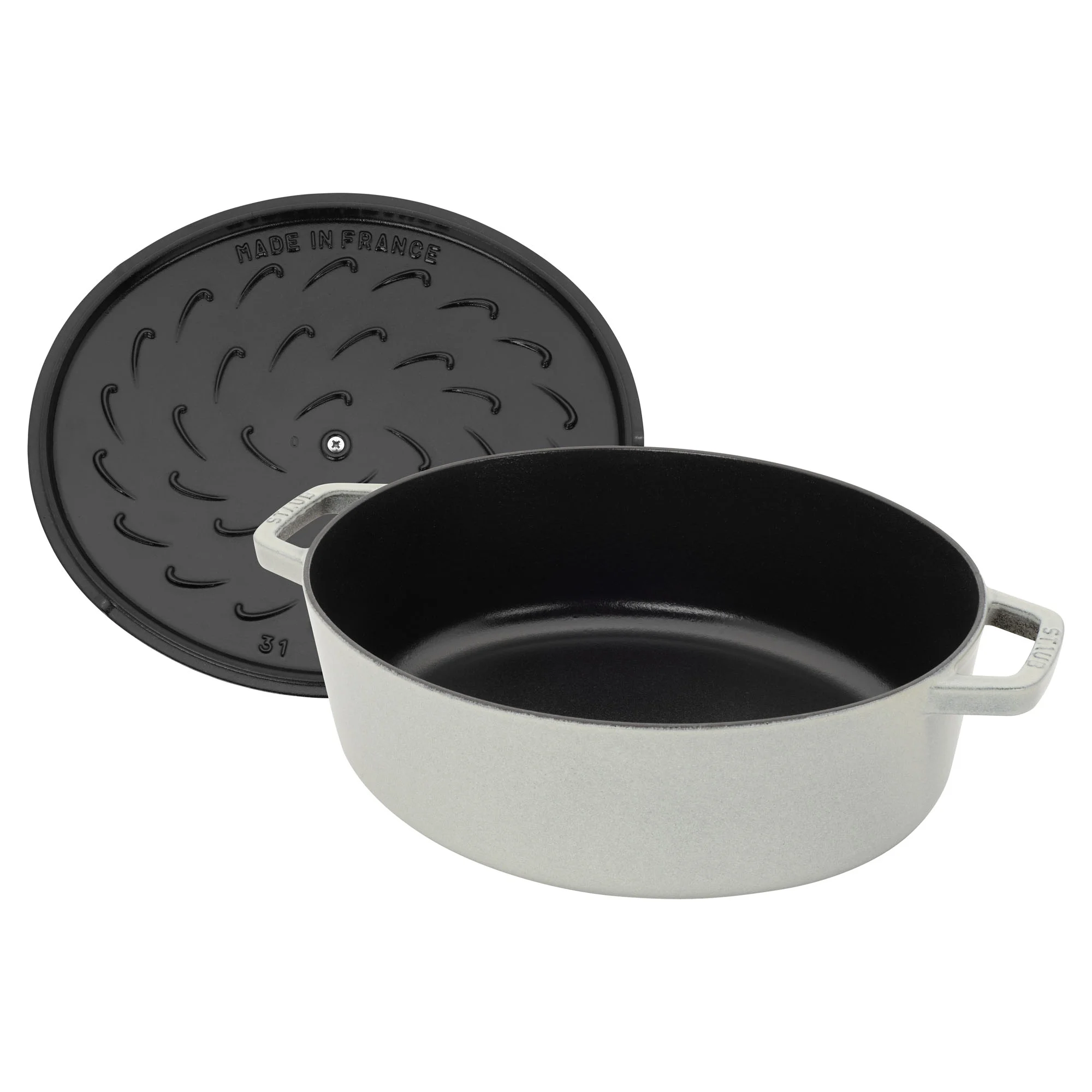 Staub Cast Iron 6.25-qt Shallow Oval Dutch Oven - Citron - Image 59