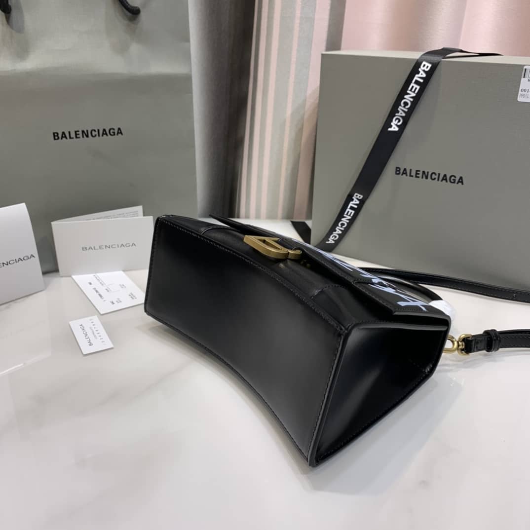 Balenciaga Hourglass Leather Top Handle Replica Bag - Replicaclubs