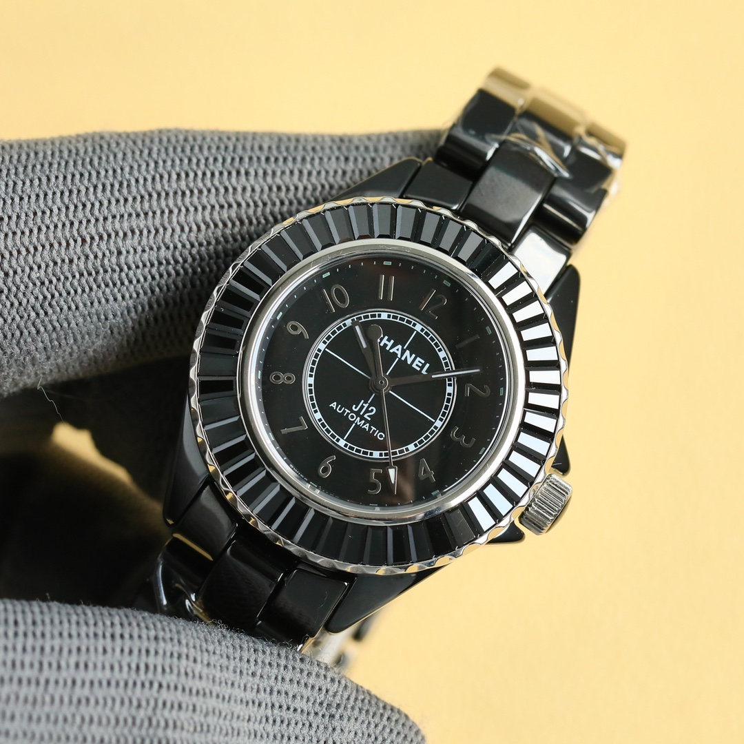 New Super Ceramic - Chanel J12 33mm watch! Goddess Benefits - Black(1:1 replica) - Top club