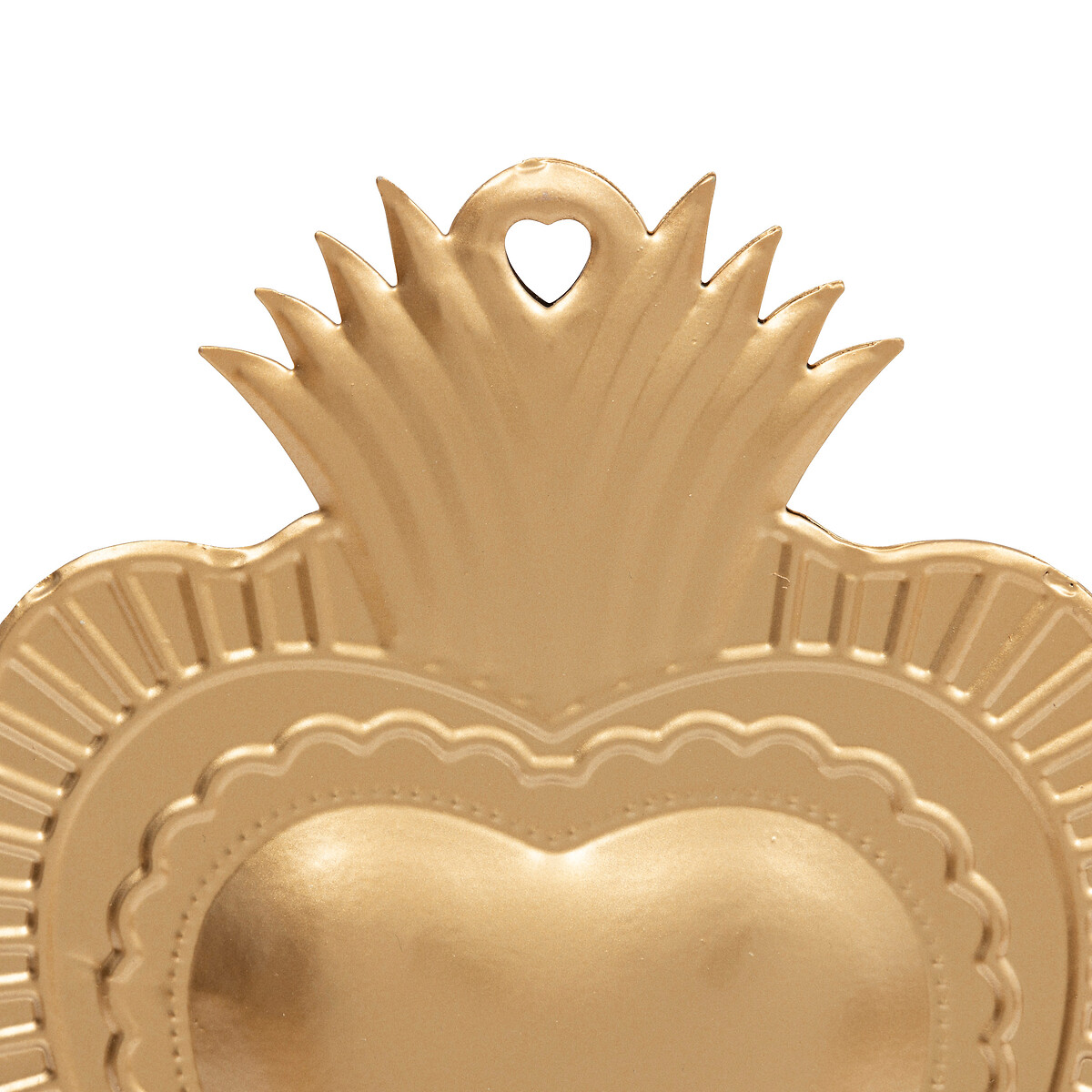 "The floral" heart table decoration Golden metal, H.35 cm
