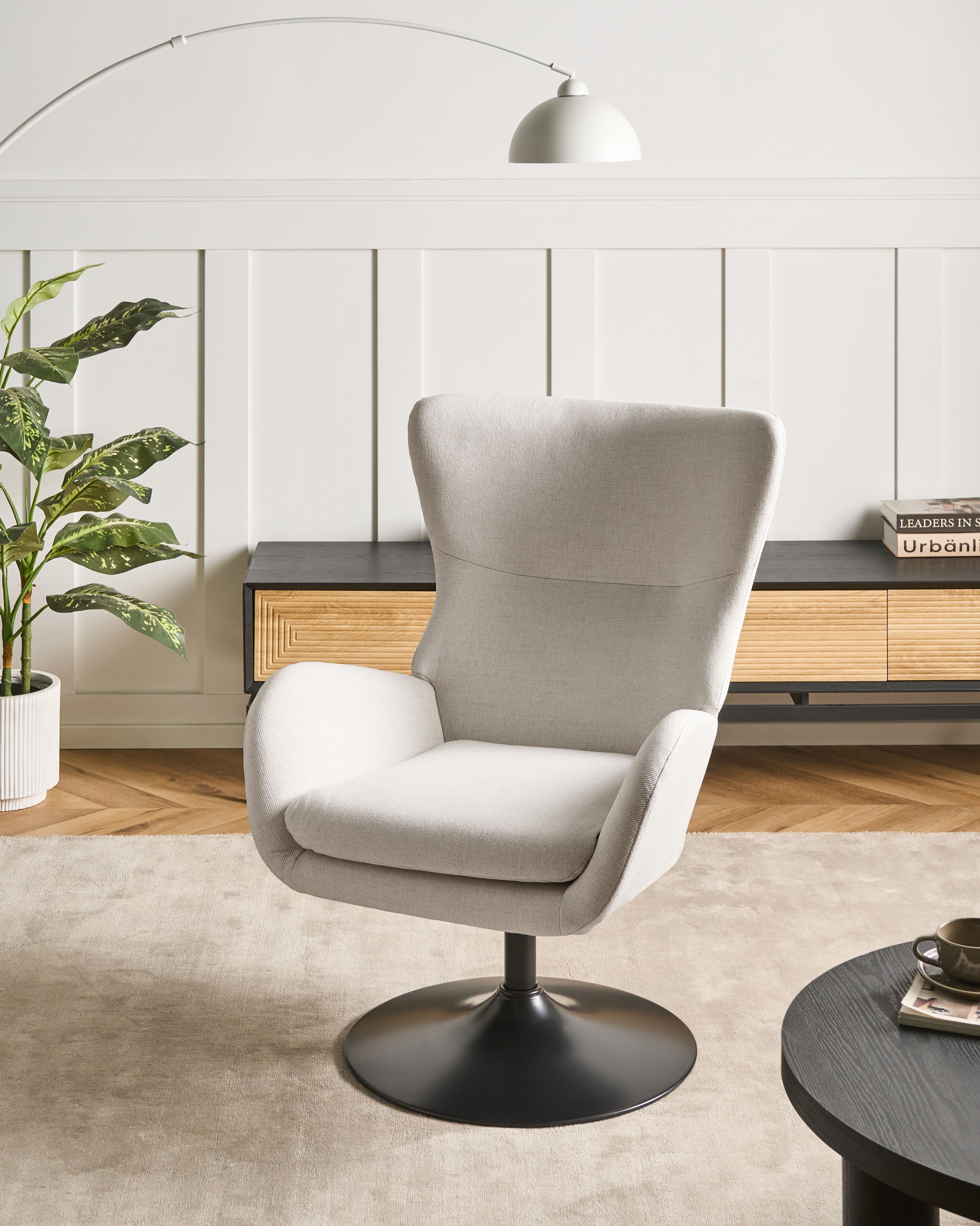 Swivel Armchair VIGGE Off-White