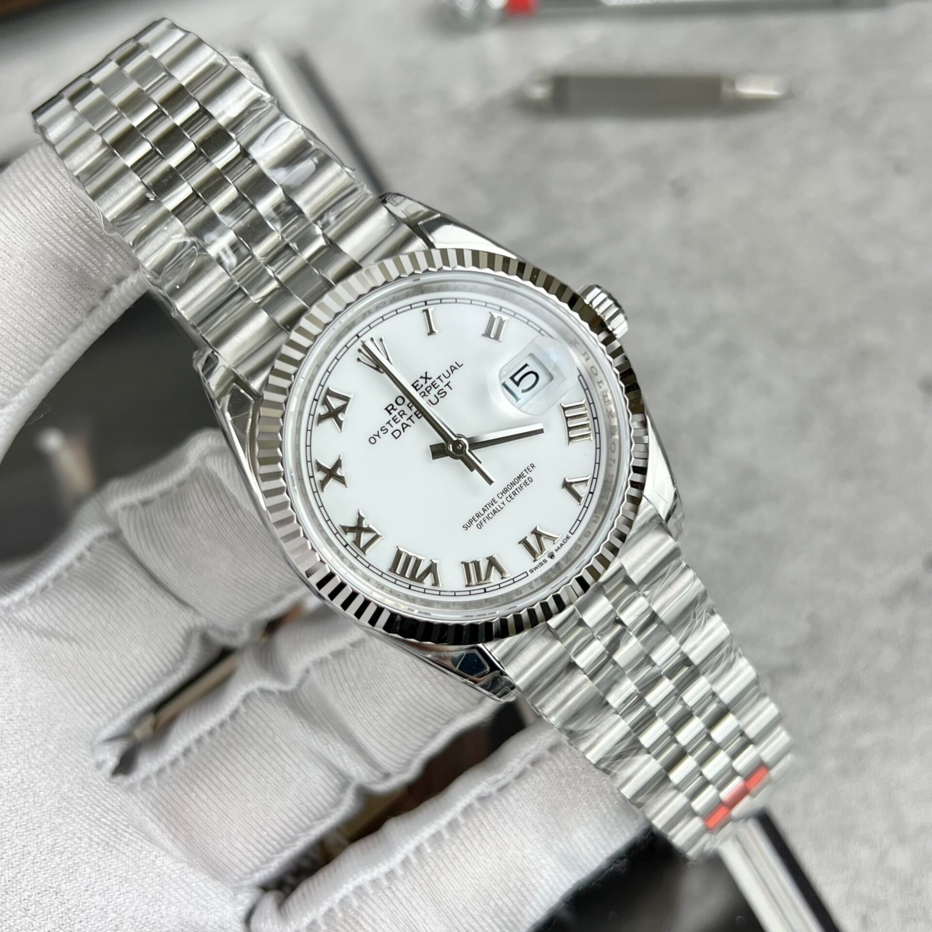 Rolex DateJust 126234 Replica Watch White Dial VS Factory 36mm - Elite Watch Atelier