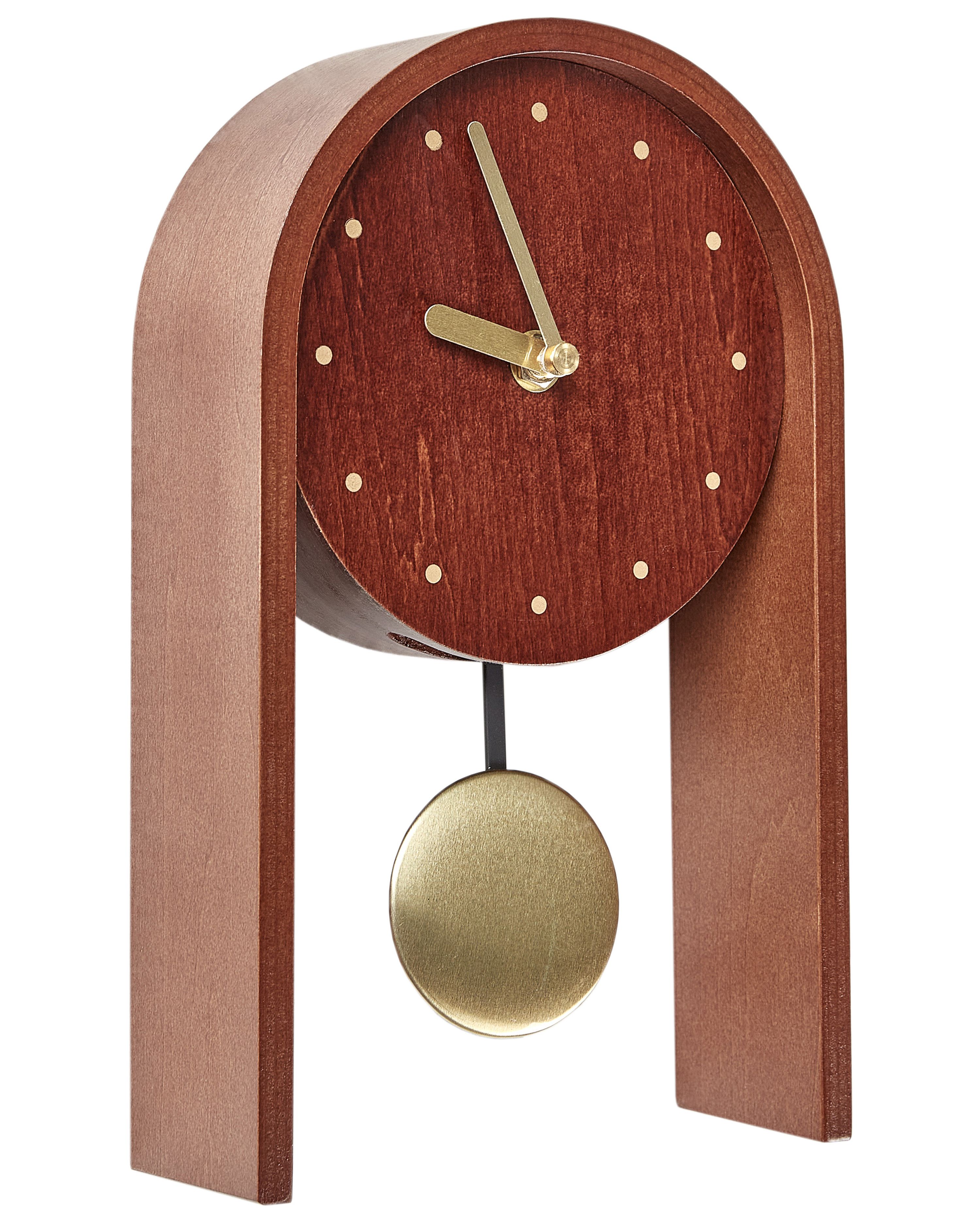 Clock FERDEN 15 cm Brown