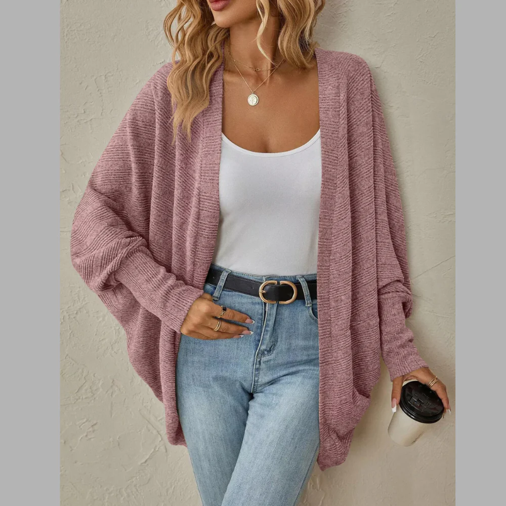Cozy Oversized Open Front Knit Cardigan - ZKZOOK
