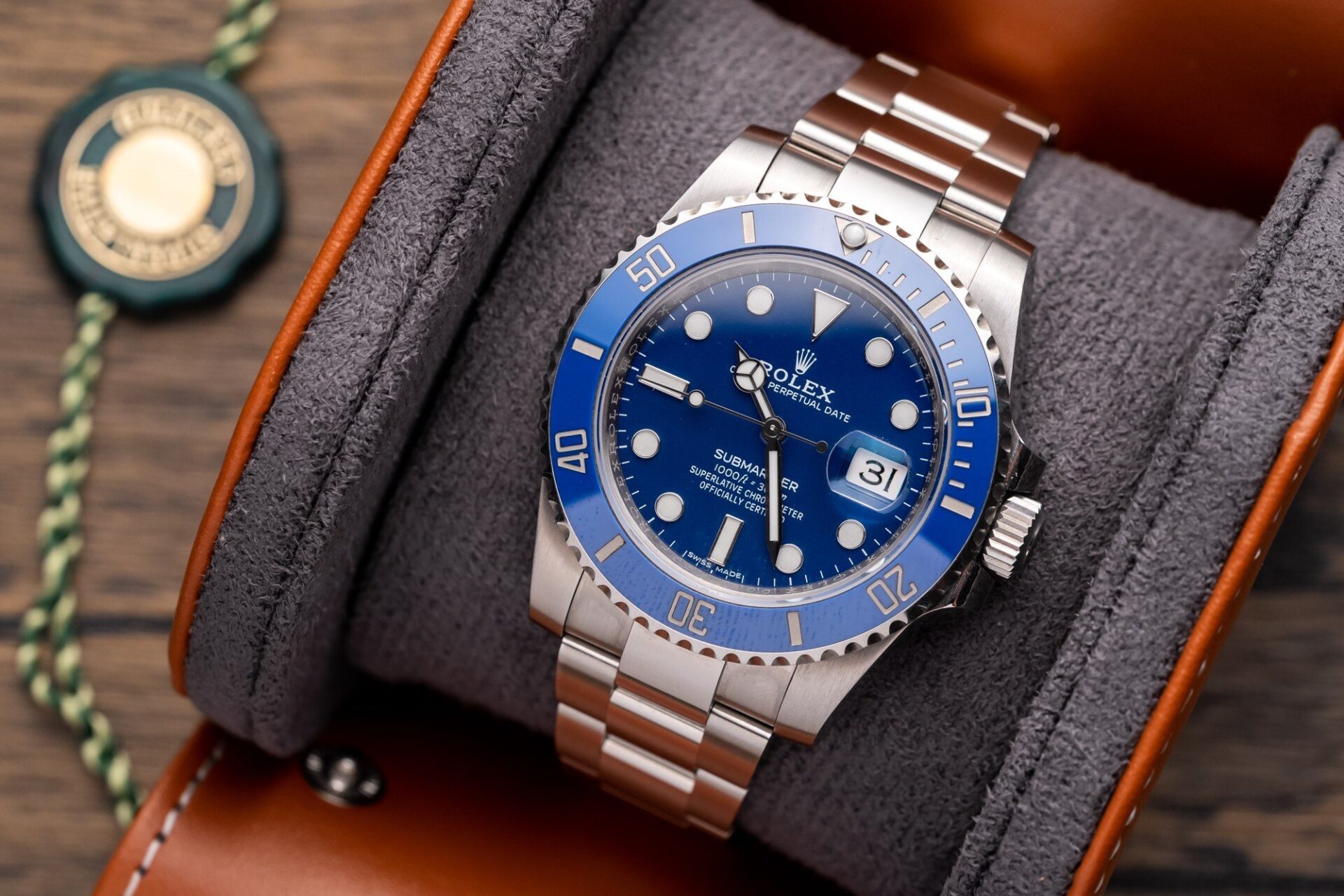 Rolex Replica 1:1 Watch Submariner 116619LB Blue Dial Metal Strap Factory Clean 40mm - Elite Watch Atelier
