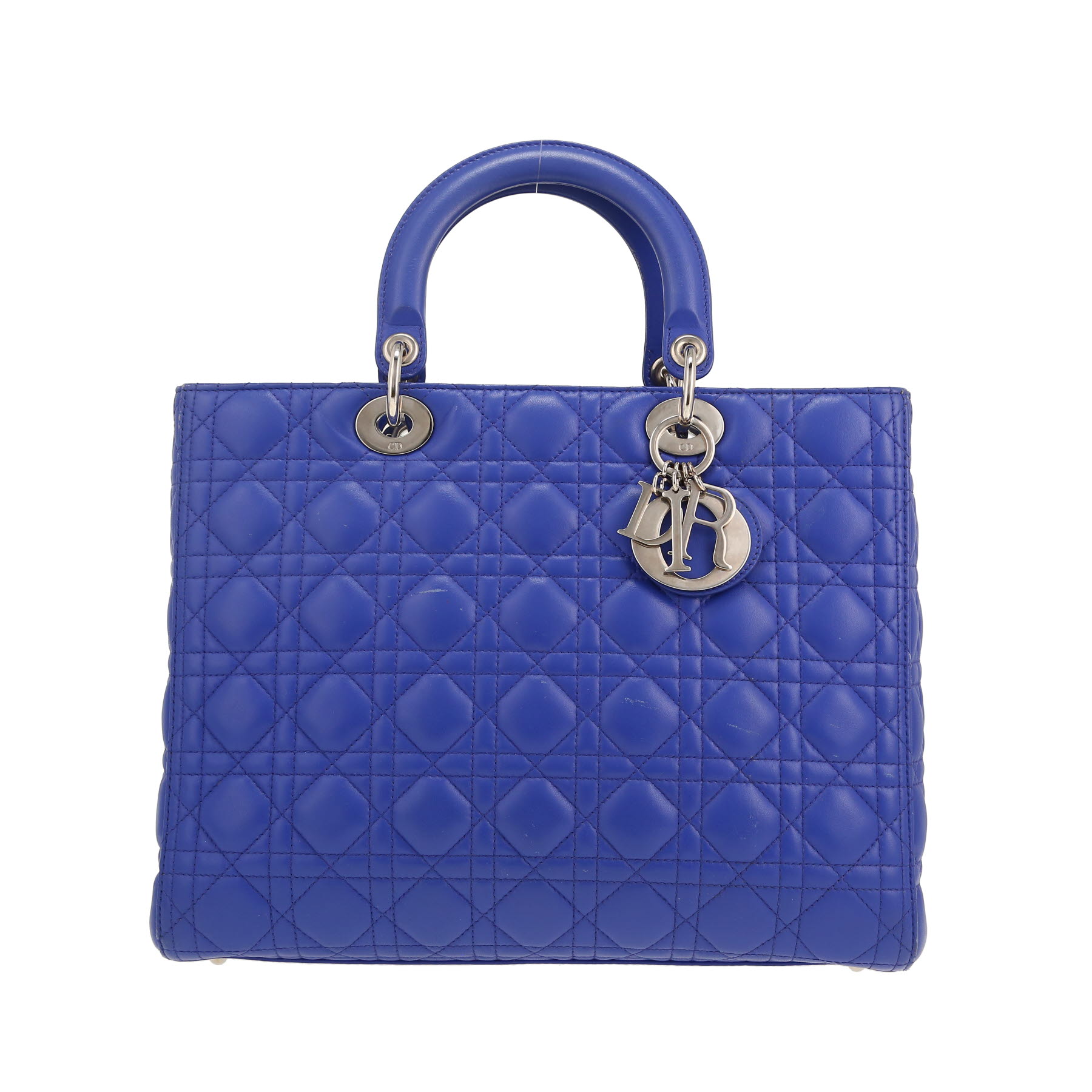 Dior Lady Dior handbag in blue leather cannage1:1High-quality replica