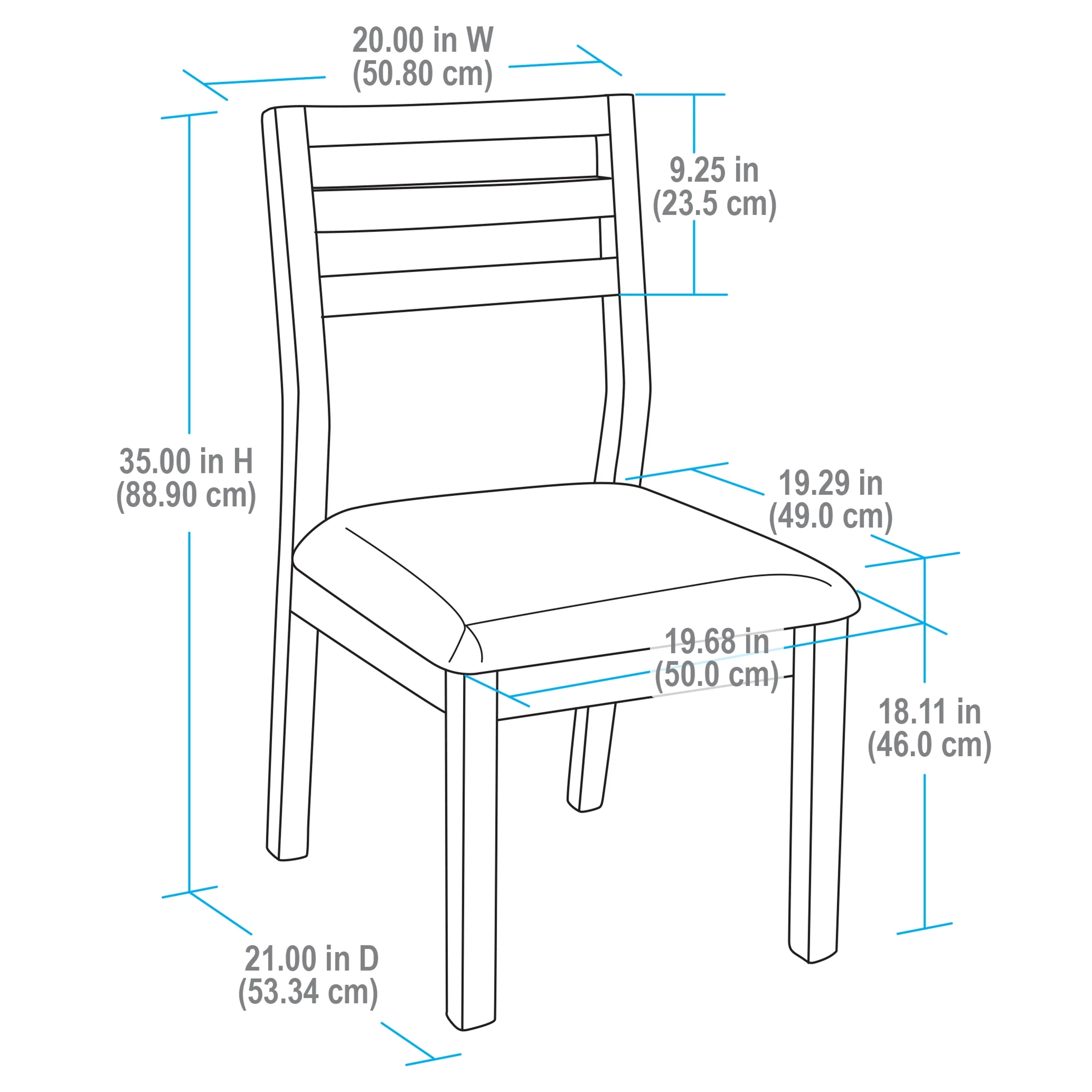 Better Homes & Gardens Ezra Dining Room Chair 2 Pack, Walnut and Cream Fabric Color