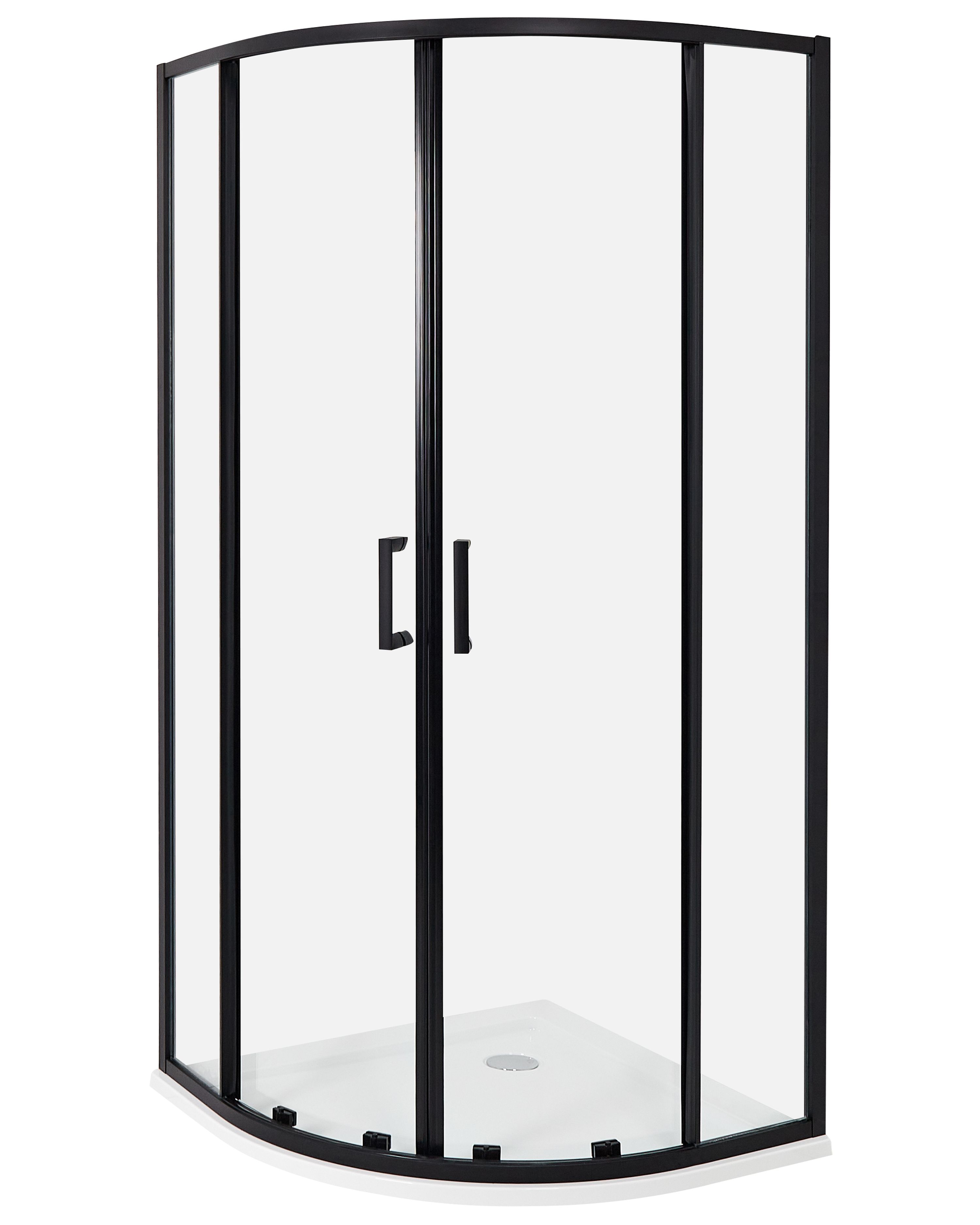 Shower Enclosure JUKATAN 900 x 900 x 1850 mm Black