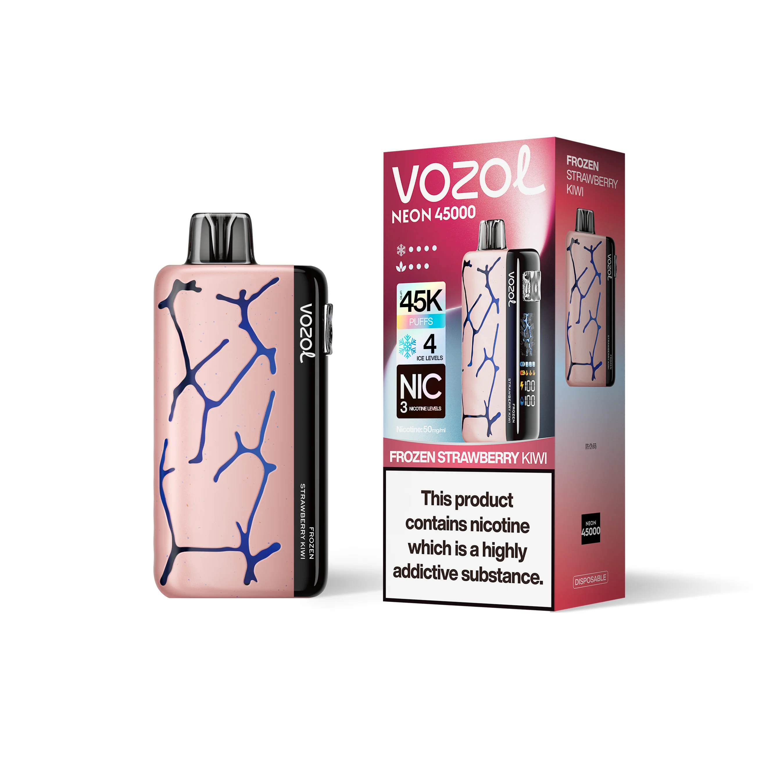 VOZOL NEON 45K jednorazowy e-papieros (wszystkie smaki)