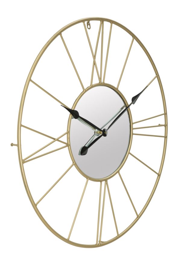 Mauro Ferretti Stick Wandklok in goud metaal