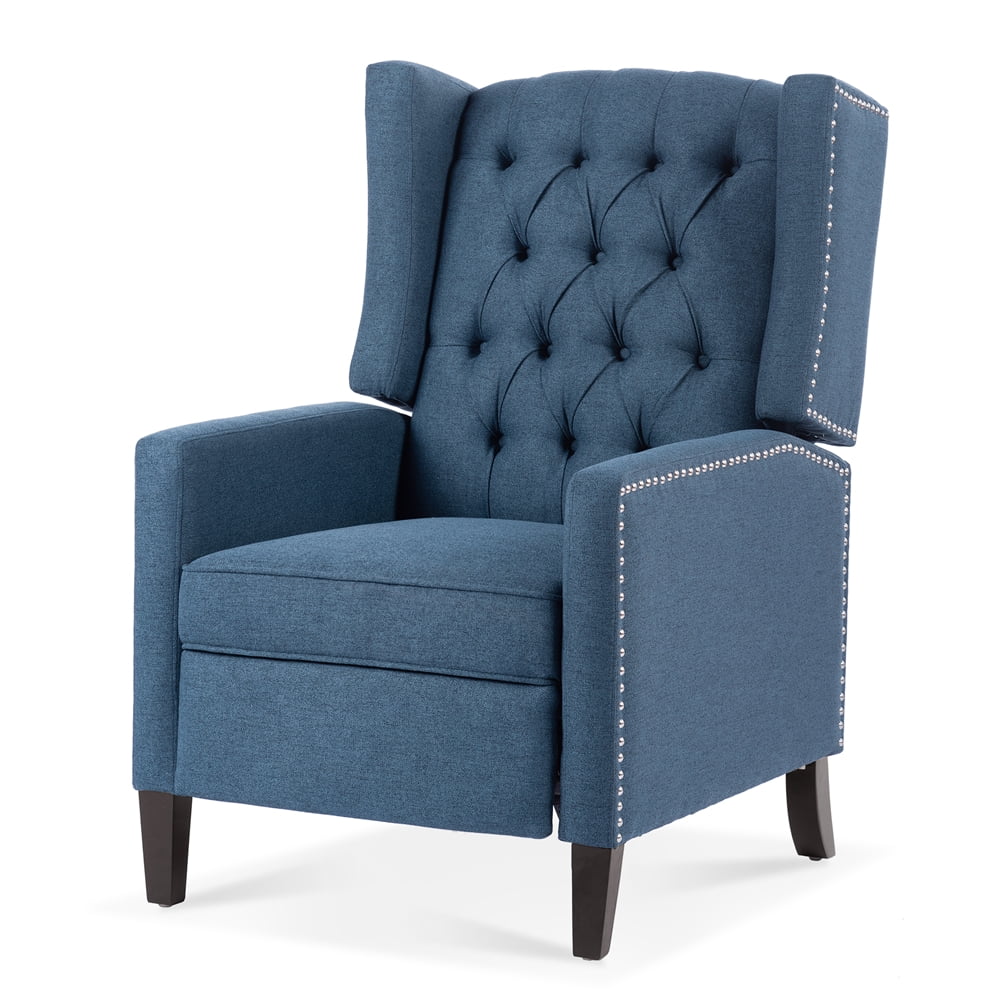 Triple Tree Modern Fabric Foam Wood Solid Print Nailhead Trim Accent Chair, Beige - Image 24